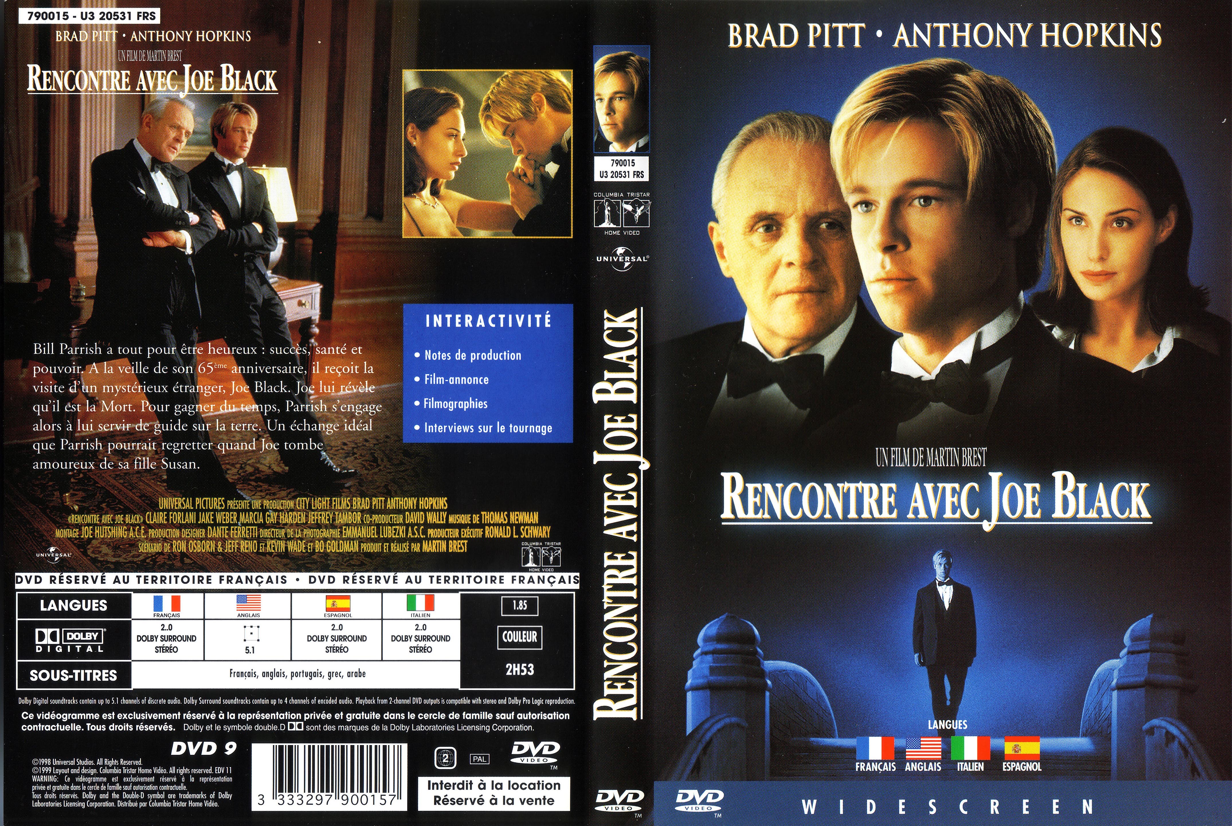 Jaquette DVD Rencontre avec Joe Black v2