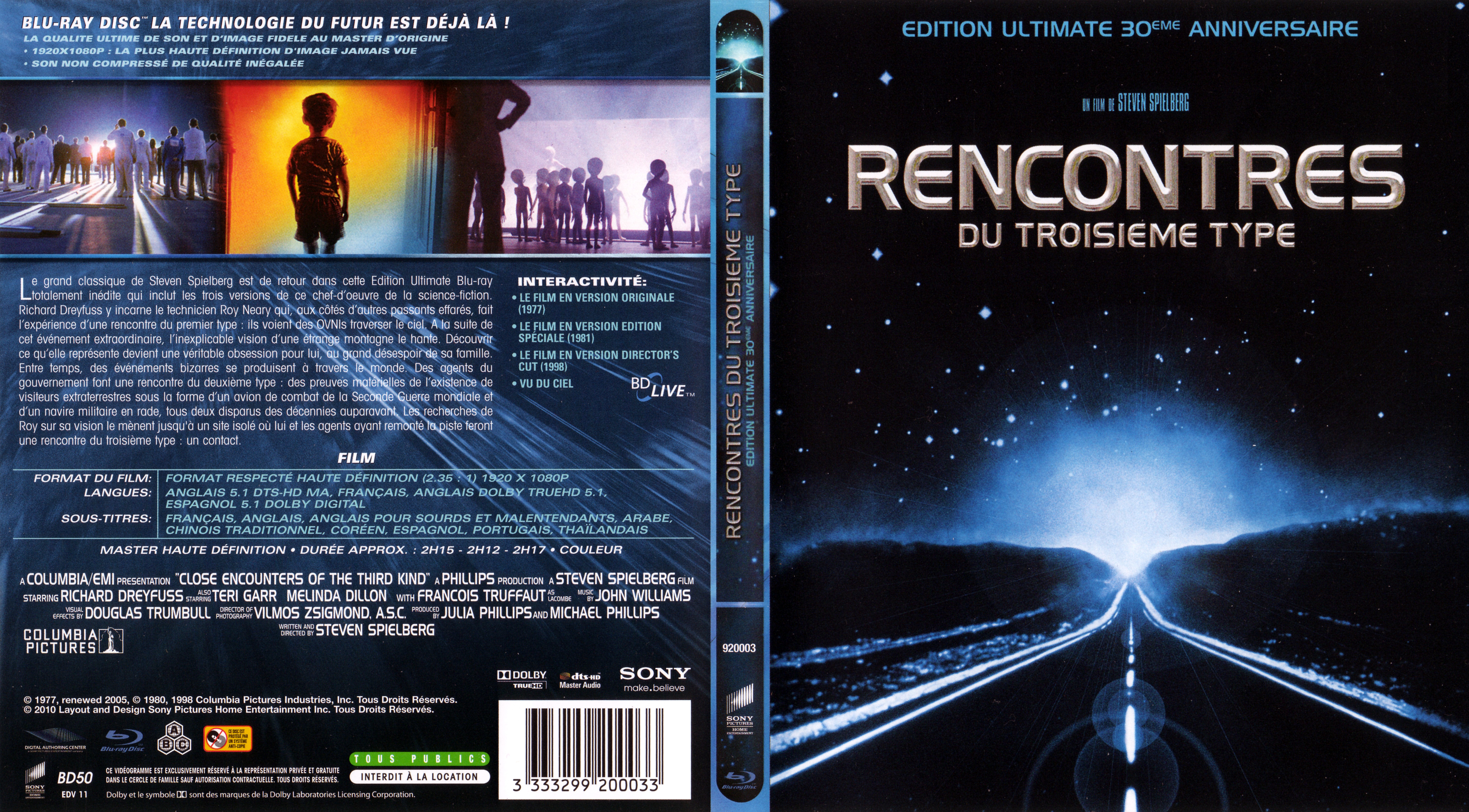 Jaquette DVD Rencontres du troisieme type (BLU-RAY) v3