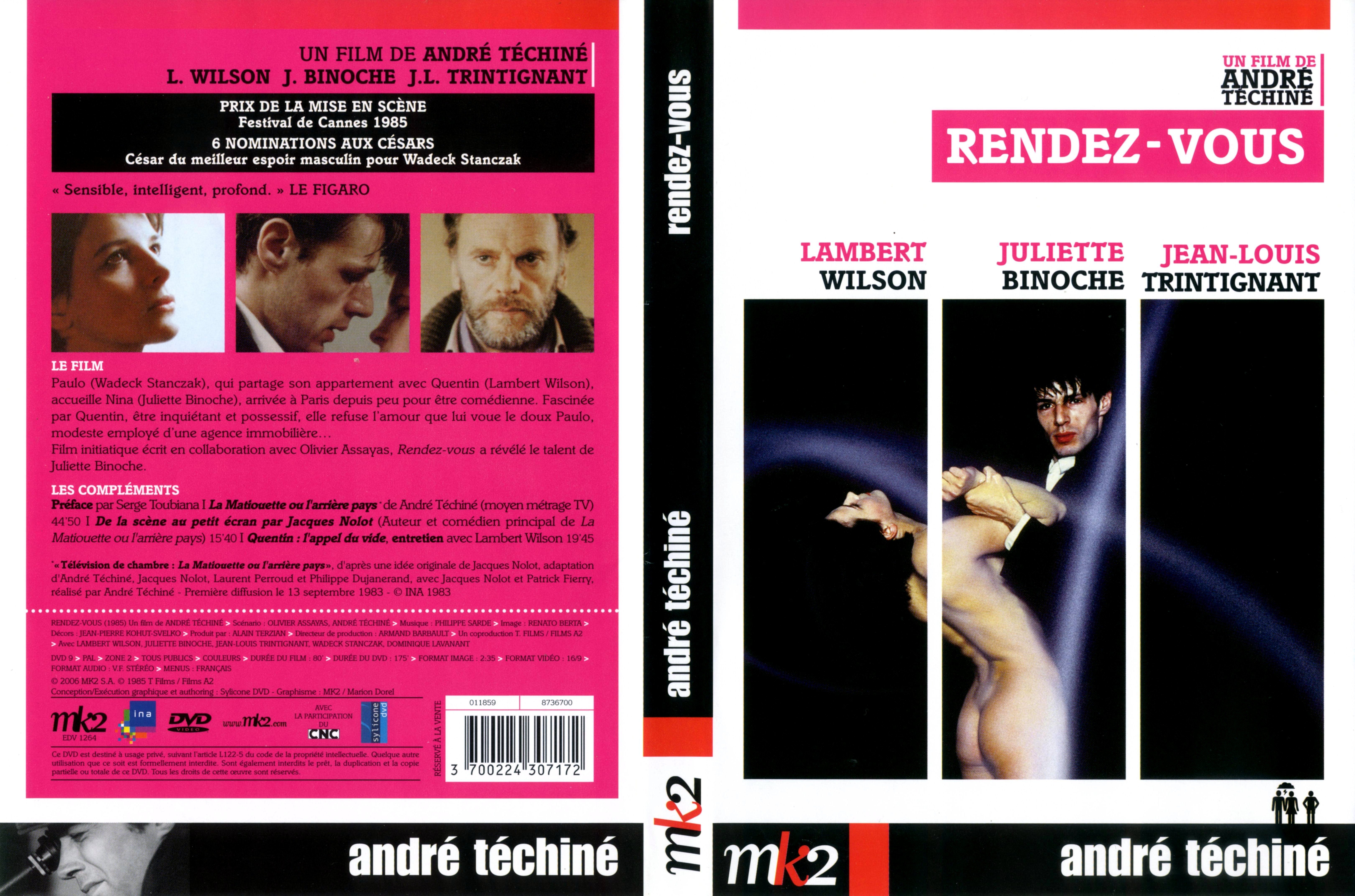 Jaquette DVD Rendez-vous (1985)