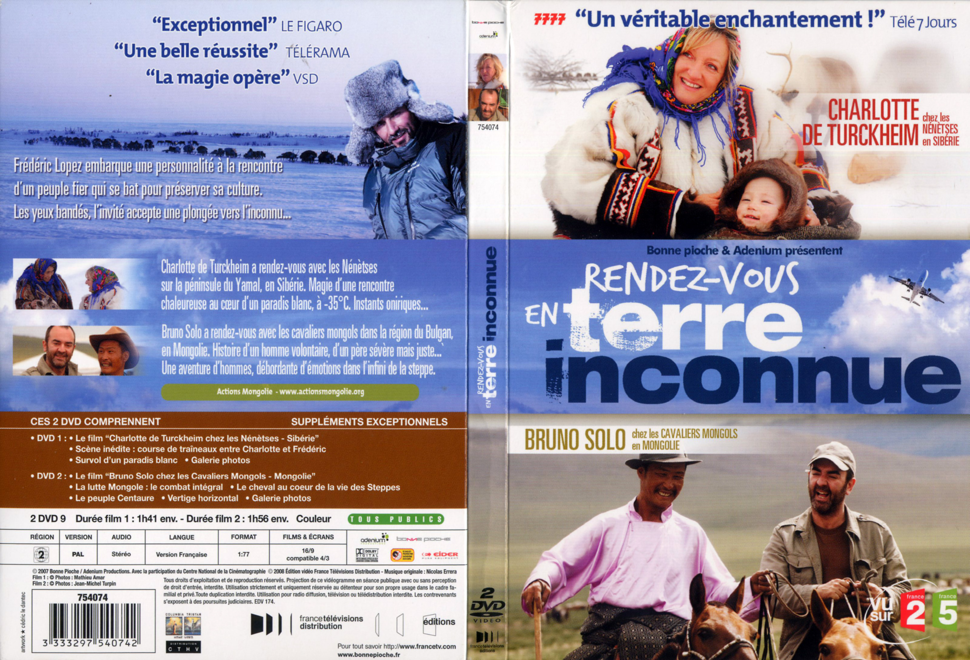 Jaquette DVD Rendez-vous en terre inconnue - Charlotte de Turckheim & Bruno Solo