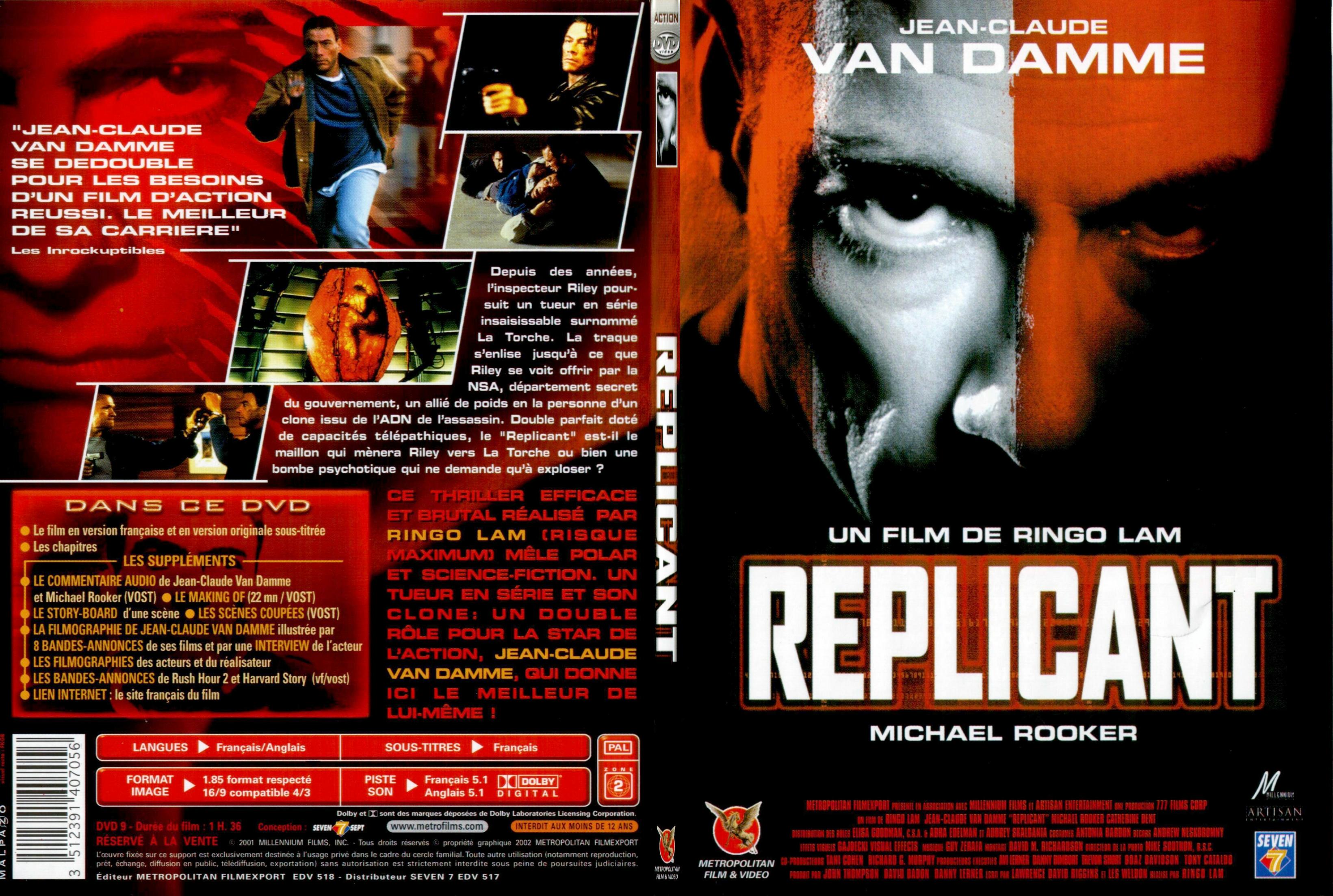 Jaquette DVD Replicant - SLIM