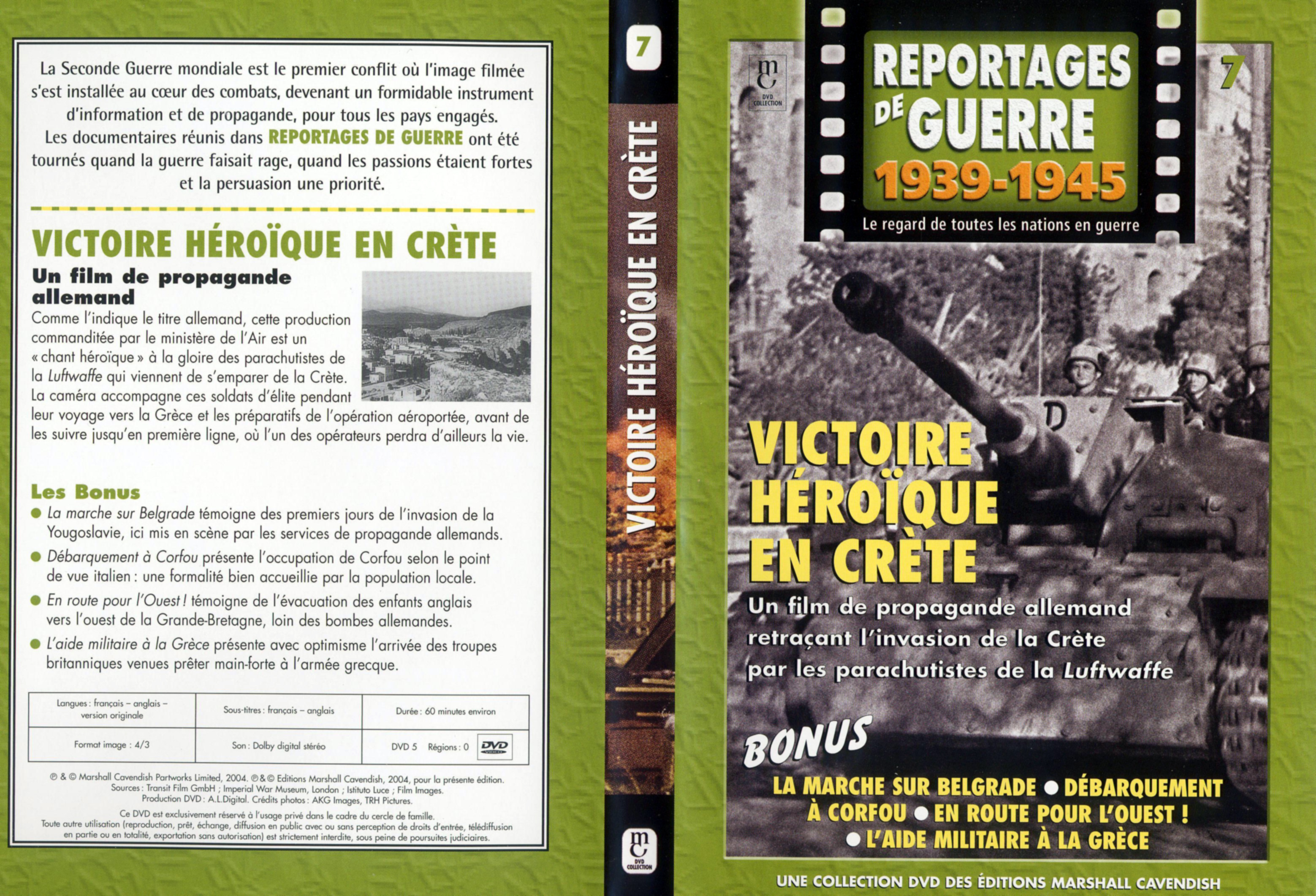 Jaquette DVD Reportages de guerre vol 07