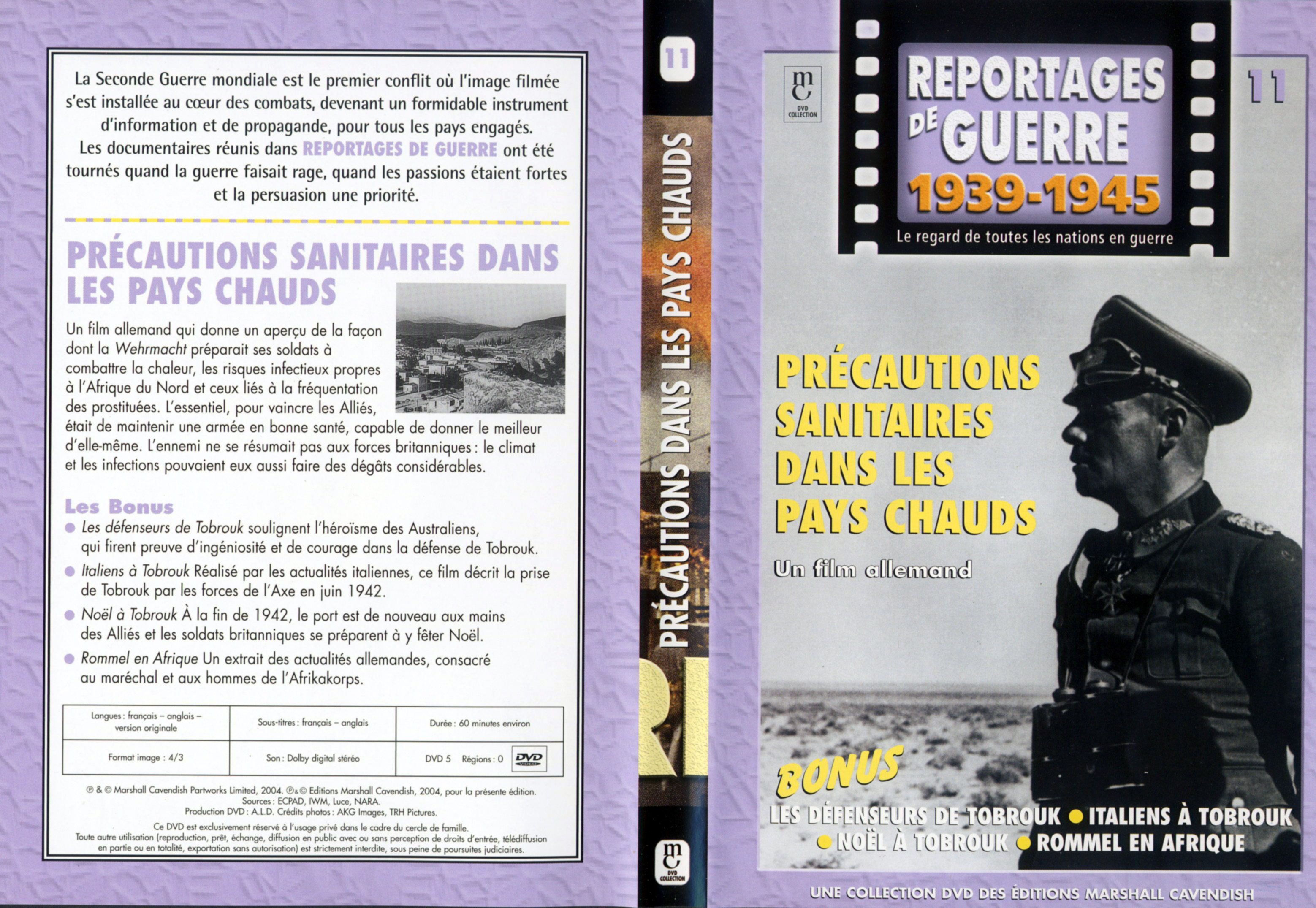 Jaquette DVD Reportages de guerre vol 11