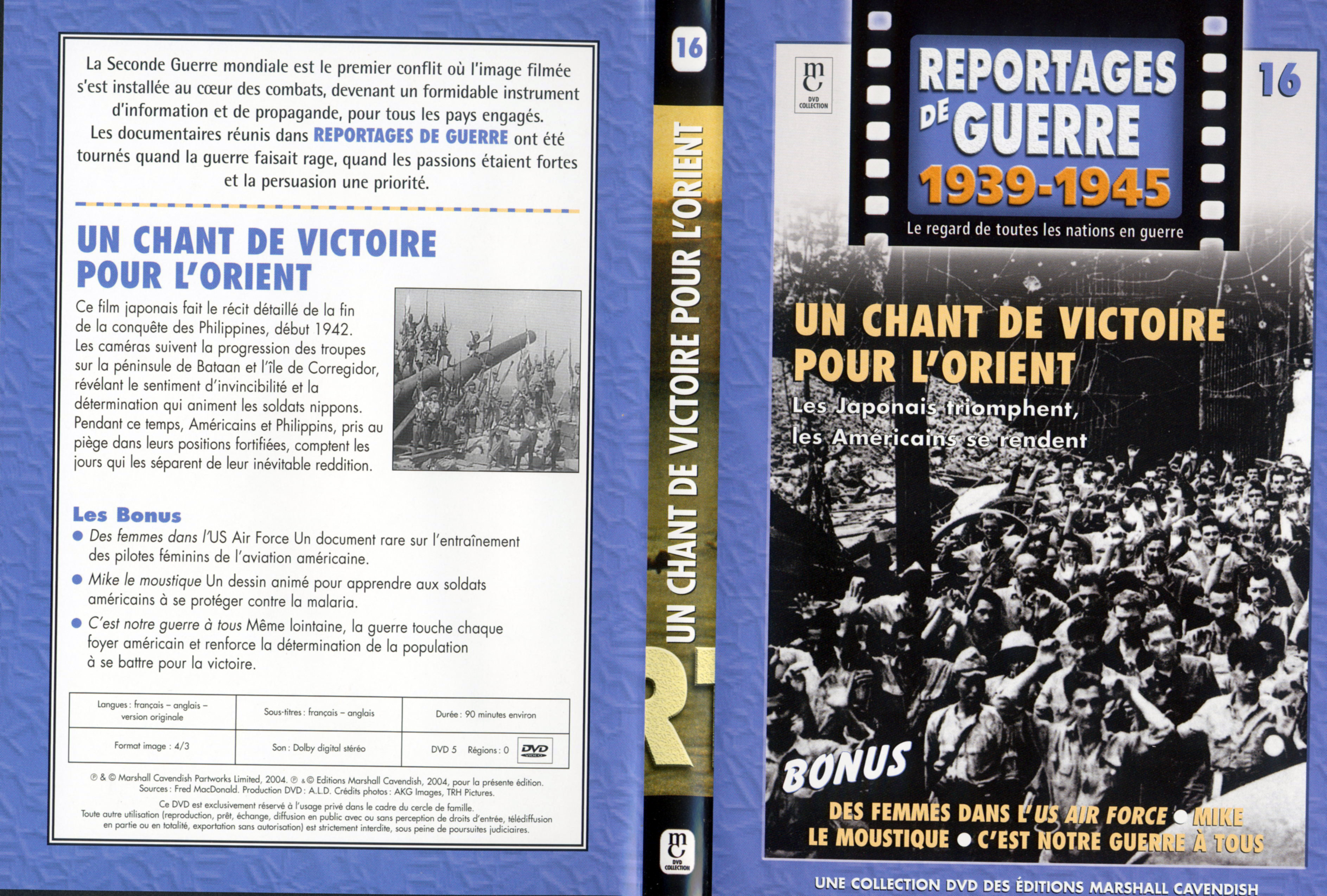 Jaquette DVD Reportages de guerre vol 16