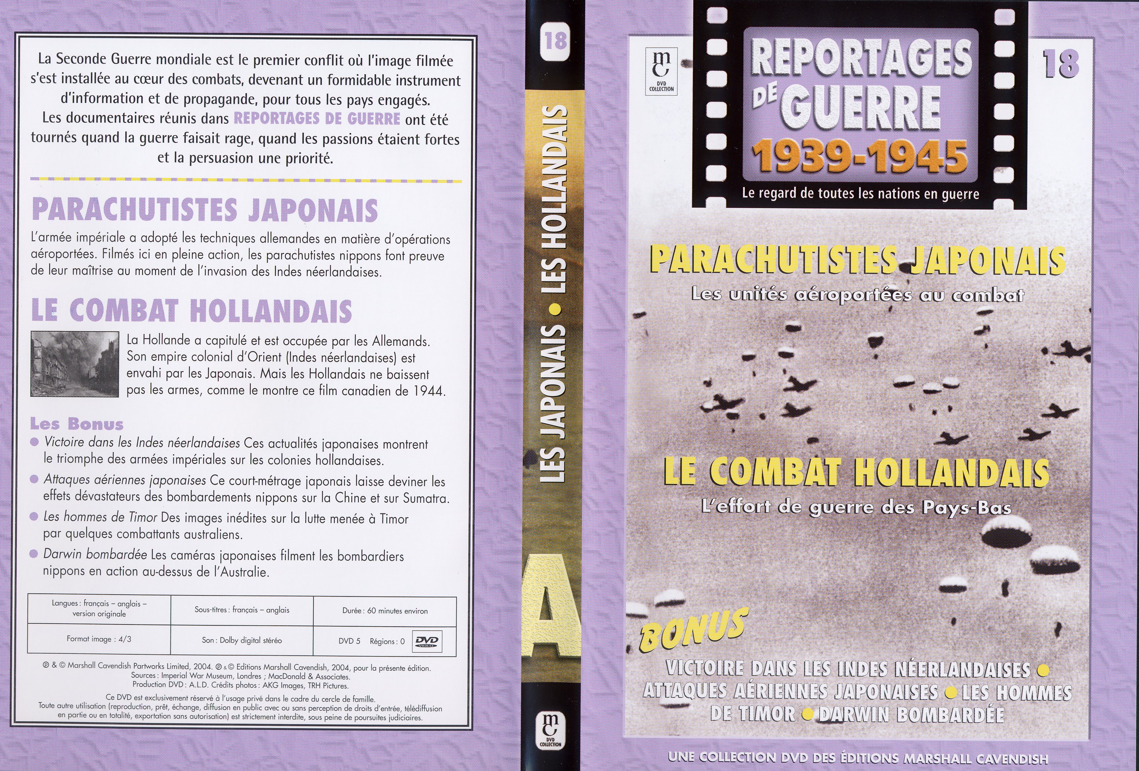 Jaquette DVD Reportages de guerre vol 18
