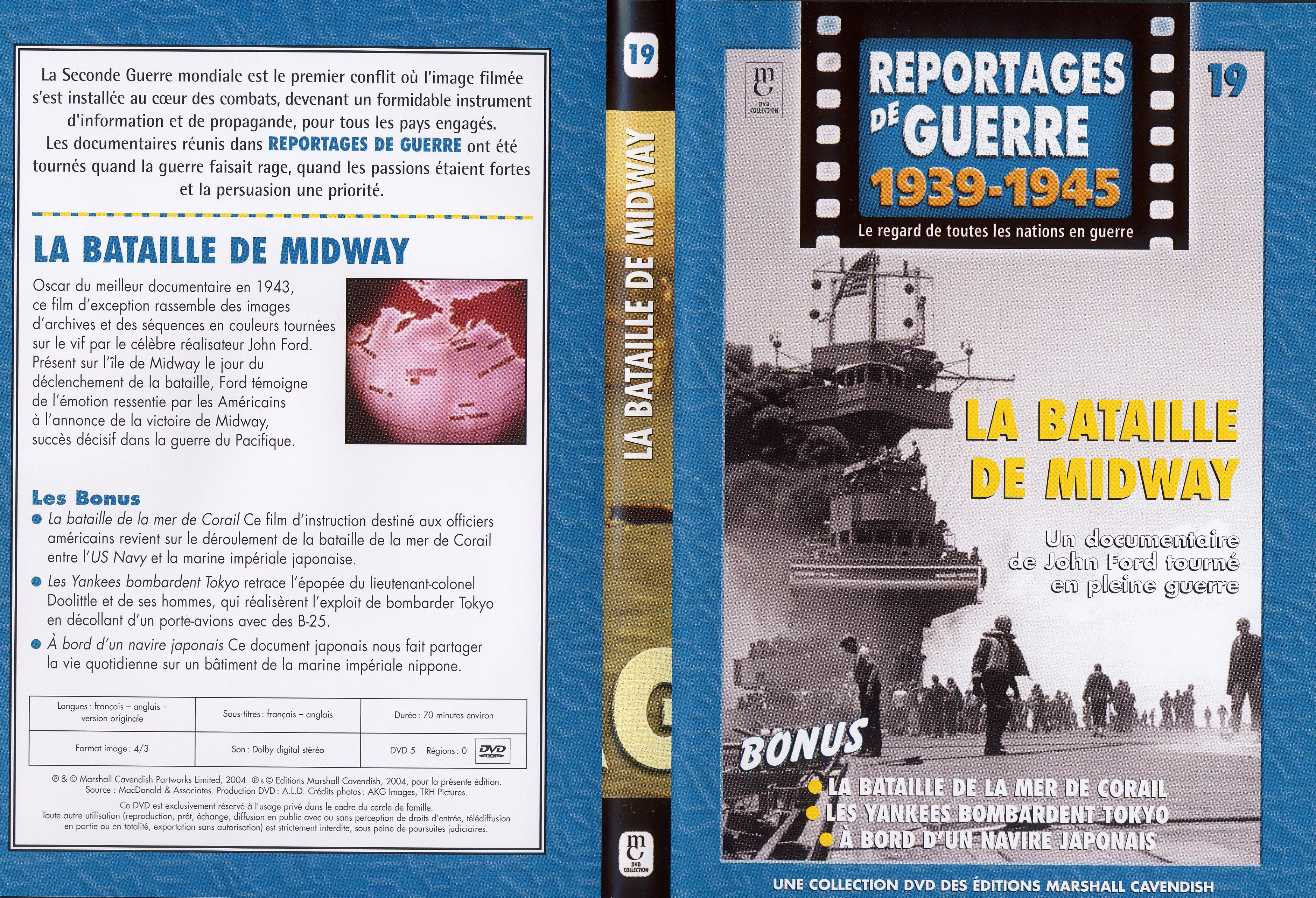 Jaquette DVD Reportages de guerre vol 19