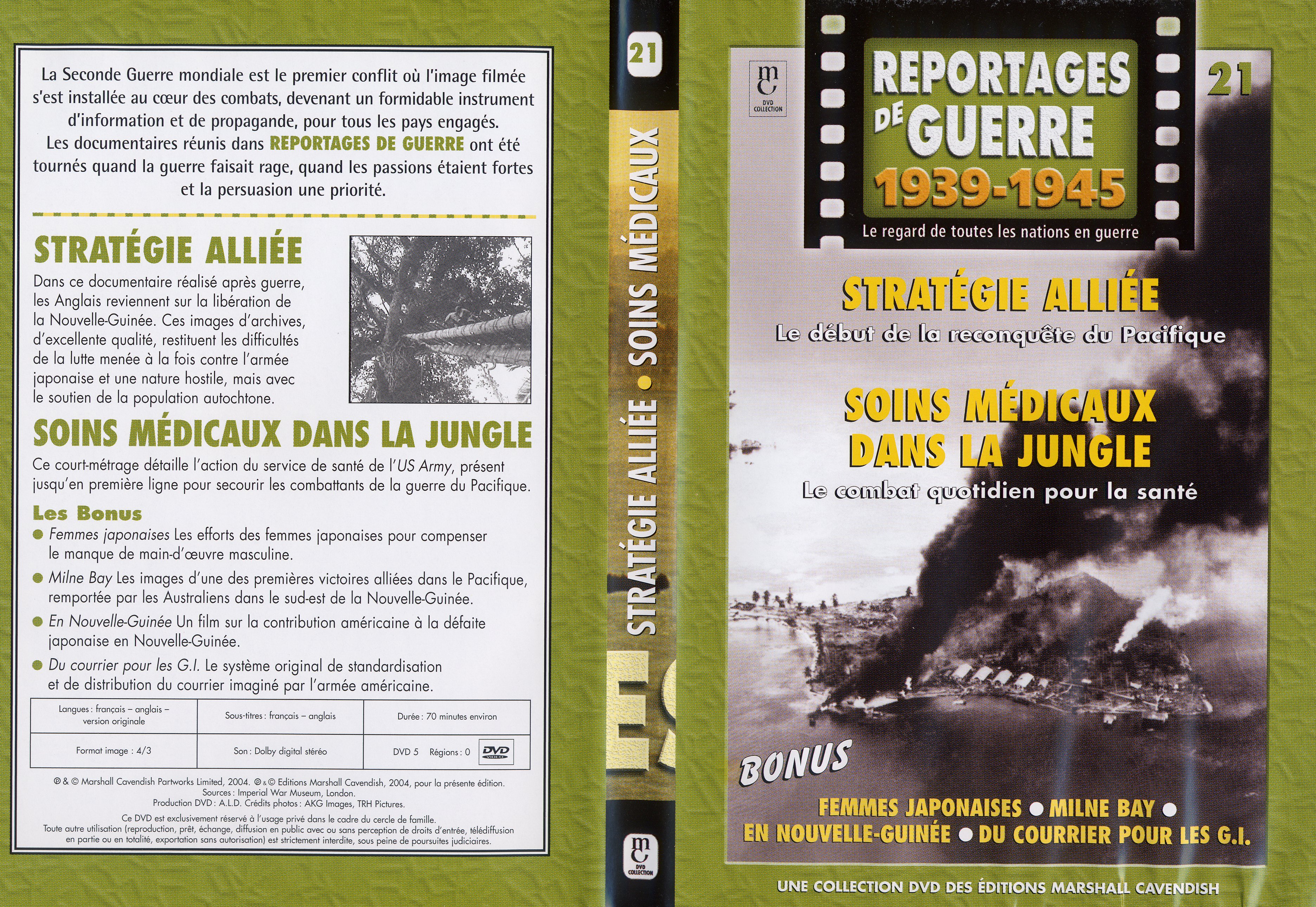 Jaquette DVD Reportages de guerre vol 21