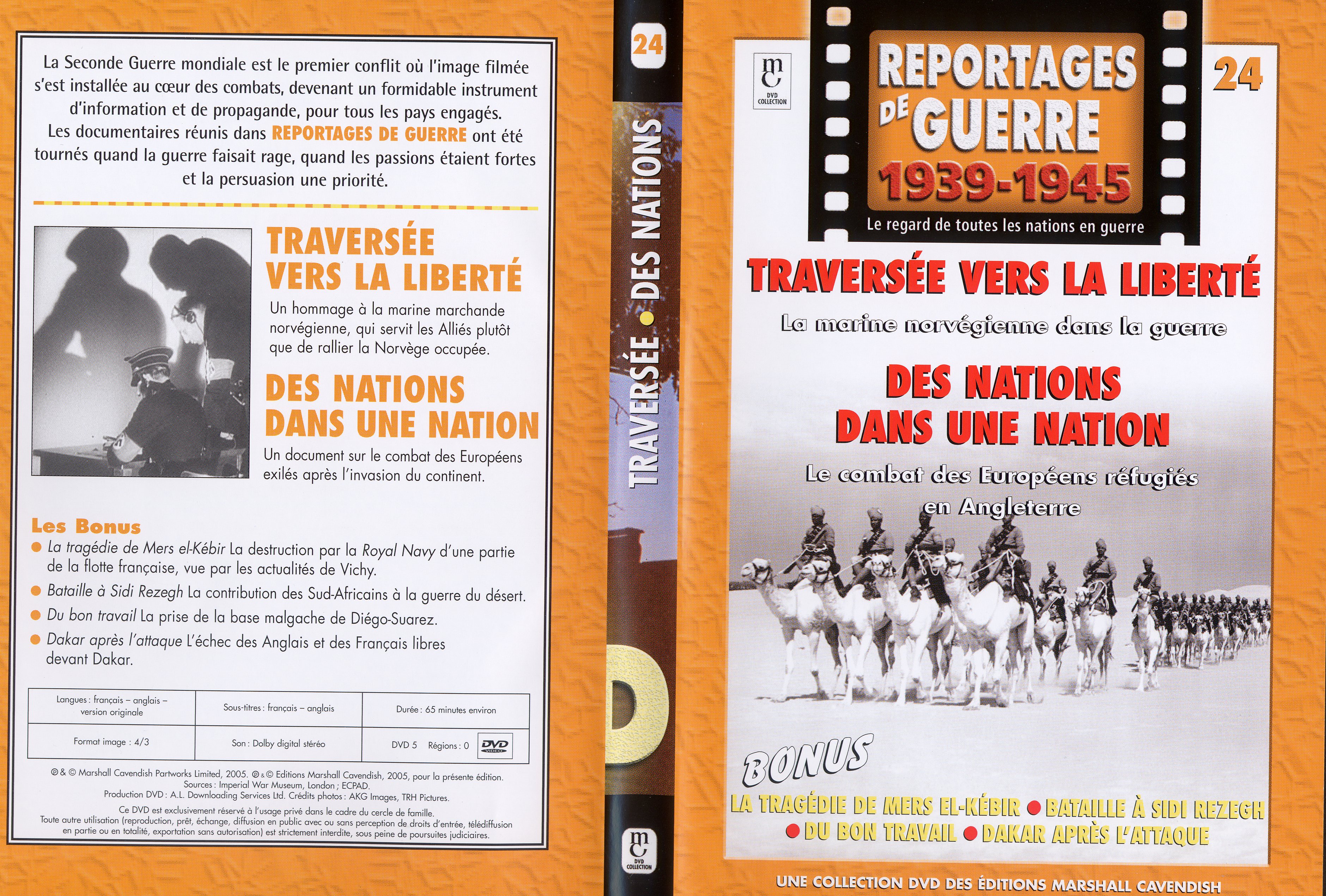 Jaquette DVD Reportages de guerre vol 24