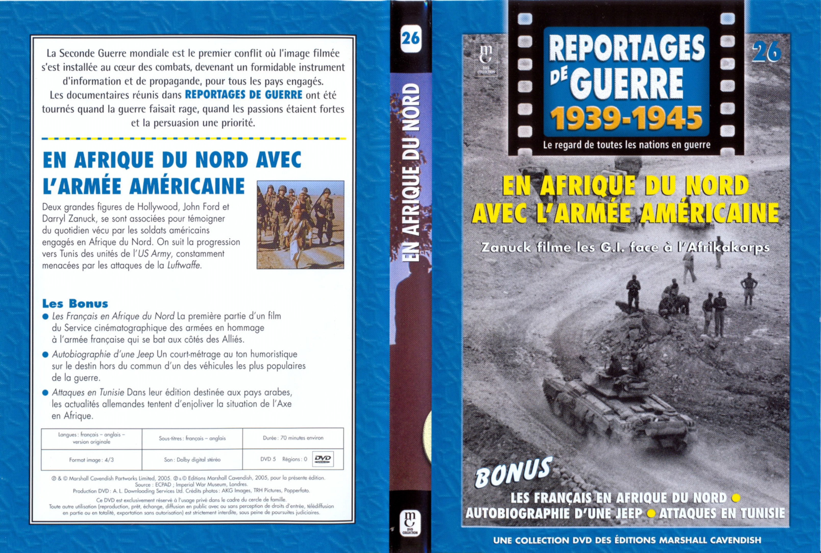 Jaquette DVD Reportages de guerre vol 26