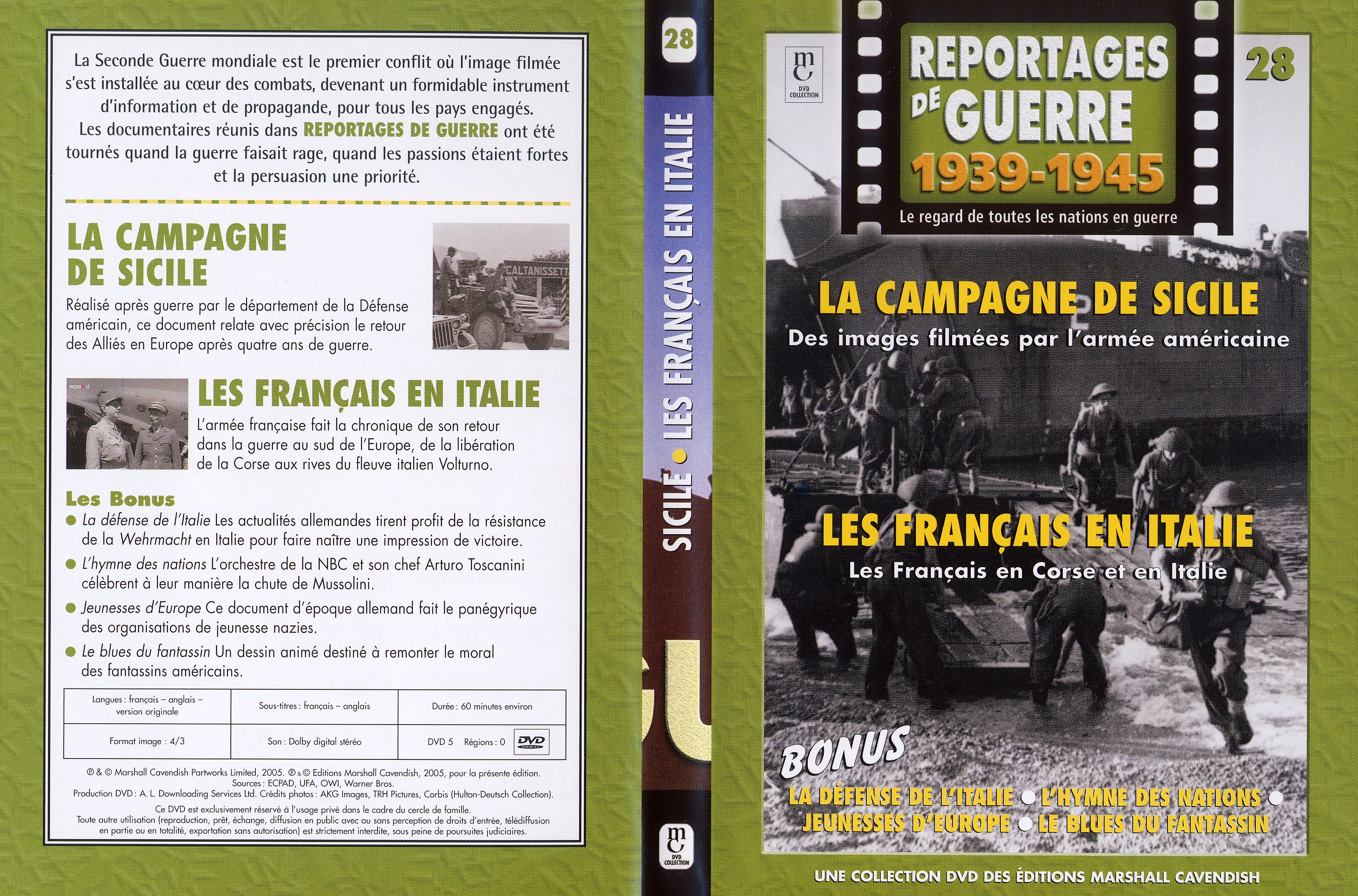 Jaquette DVD Reportages de guerre vol 28