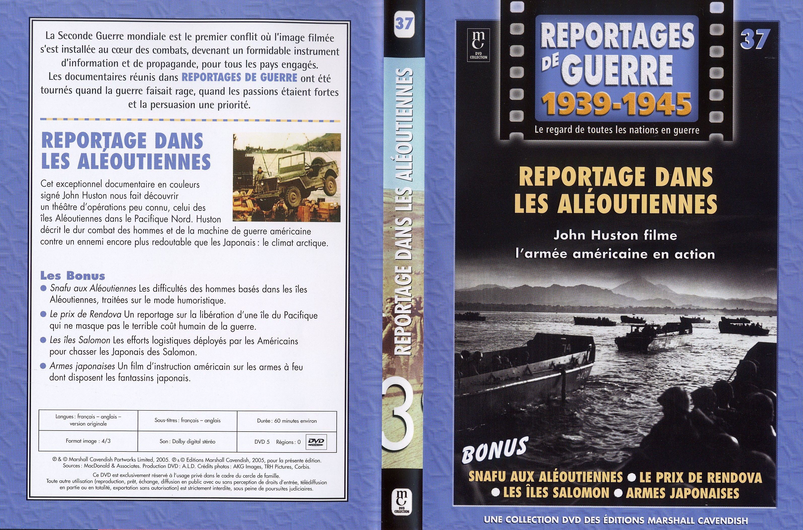 Jaquette DVD Reportages de guerre vol 37