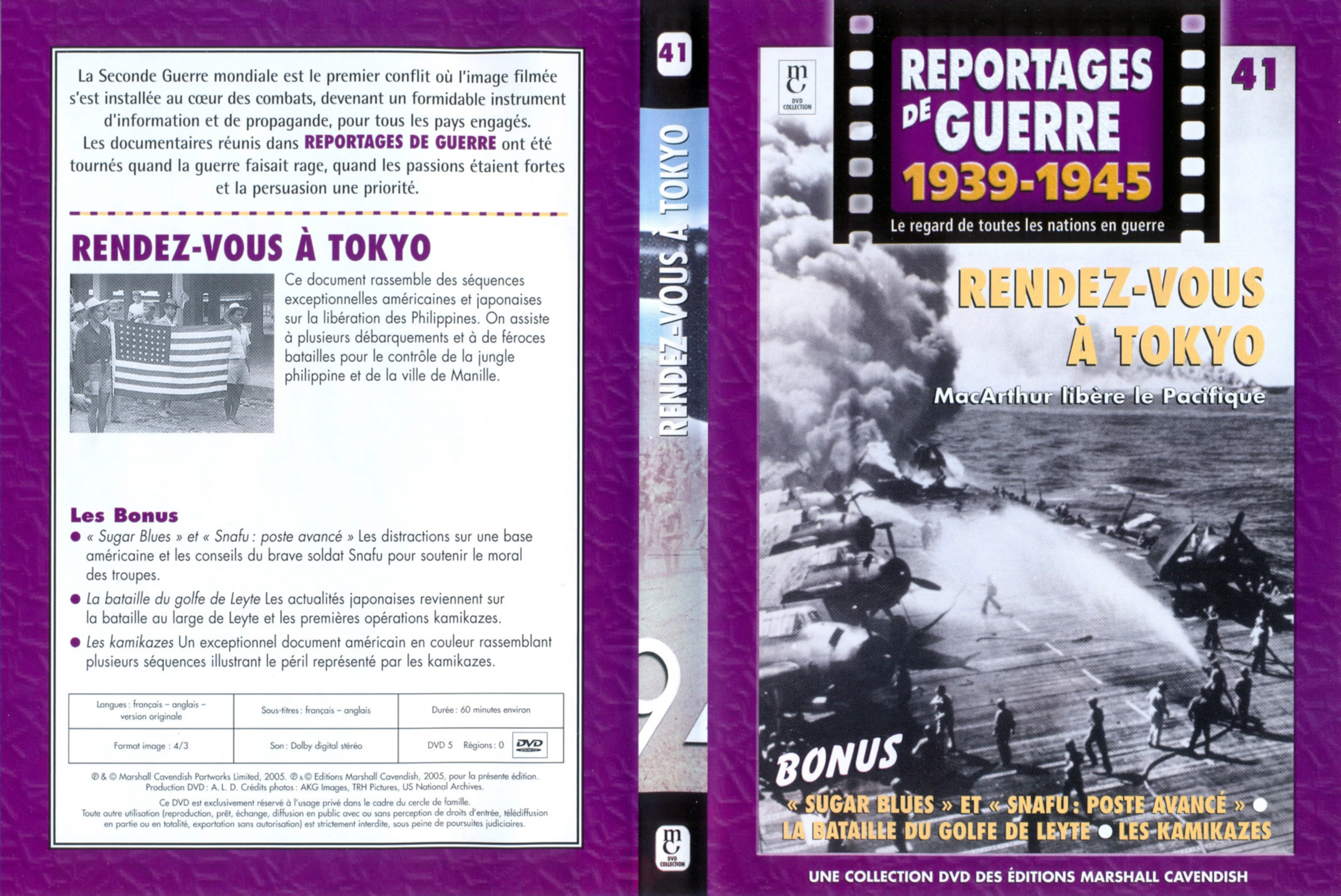 Jaquette DVD Reportages de guerre vol 41