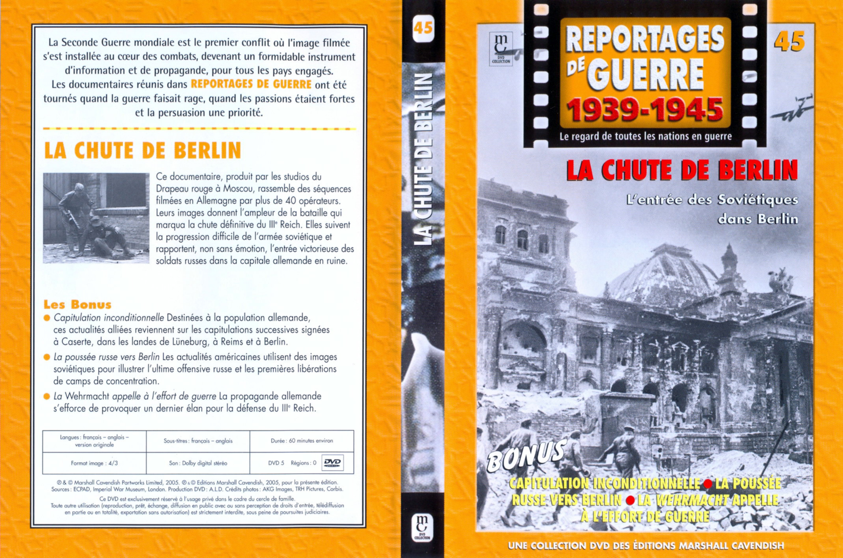 Jaquette DVD Reportages de guerre vol 45