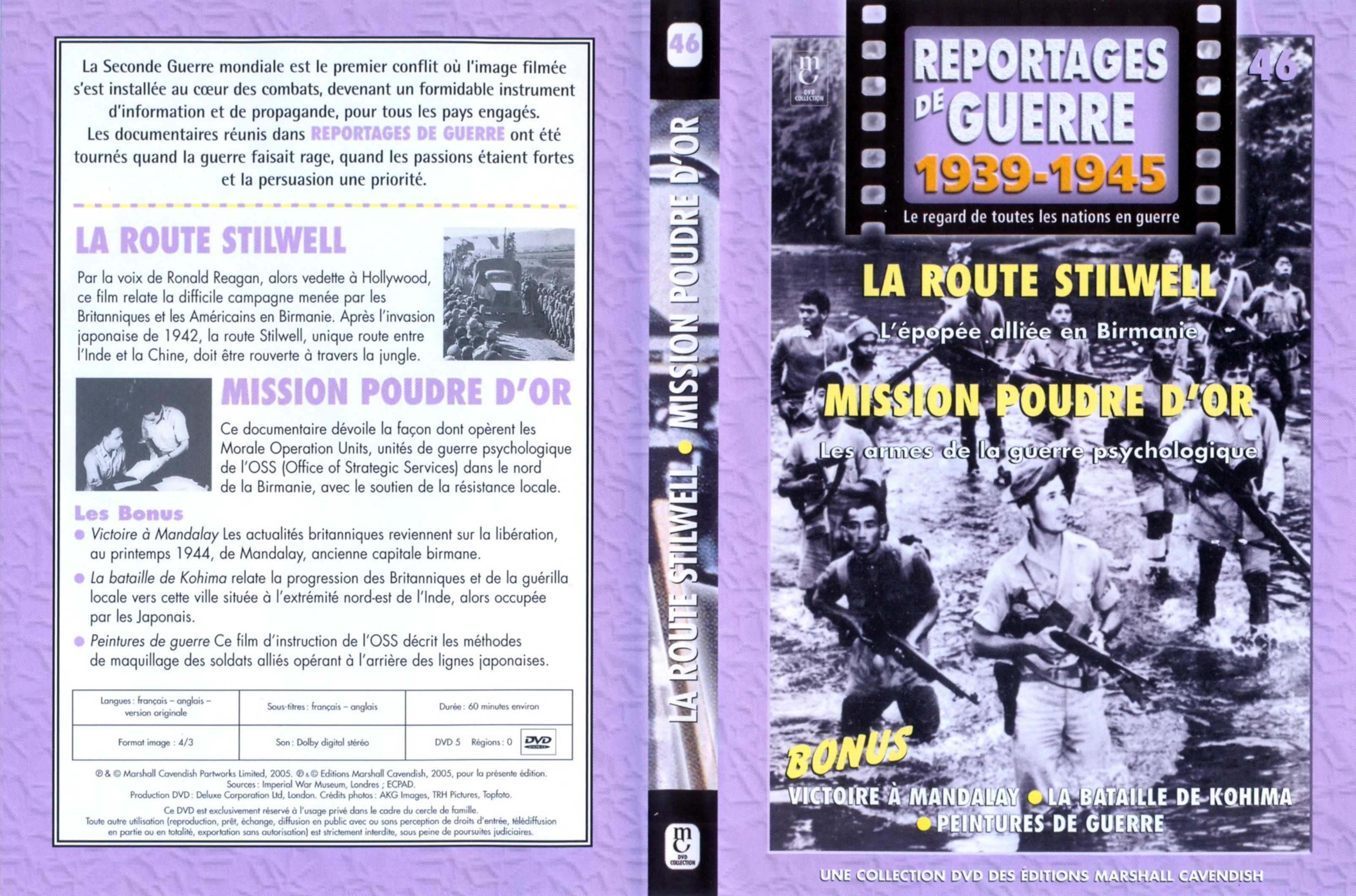 Jaquette DVD Reportages de guerre vol 46