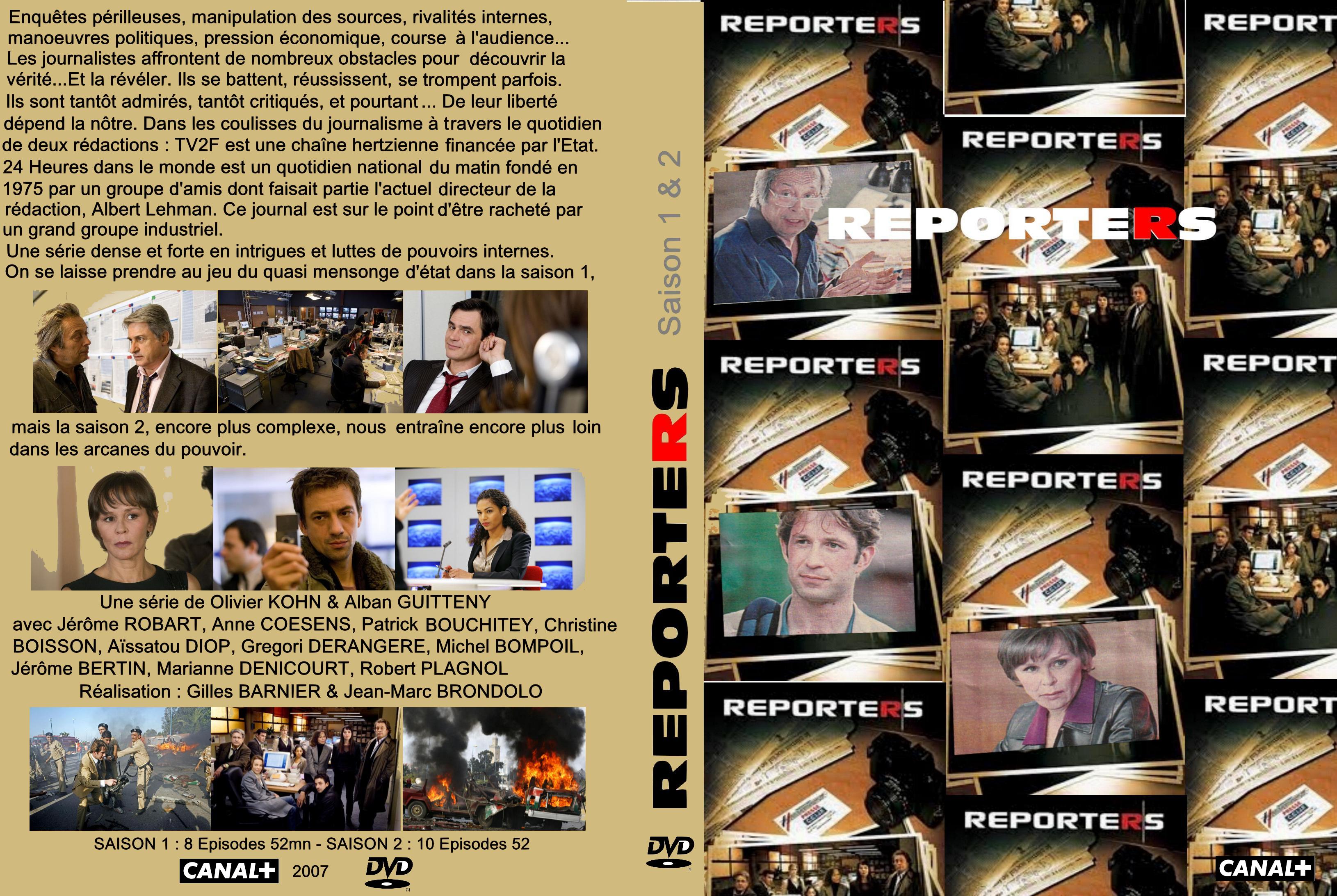 Jaquette DVD Reporters Saison 1 et 2 custom