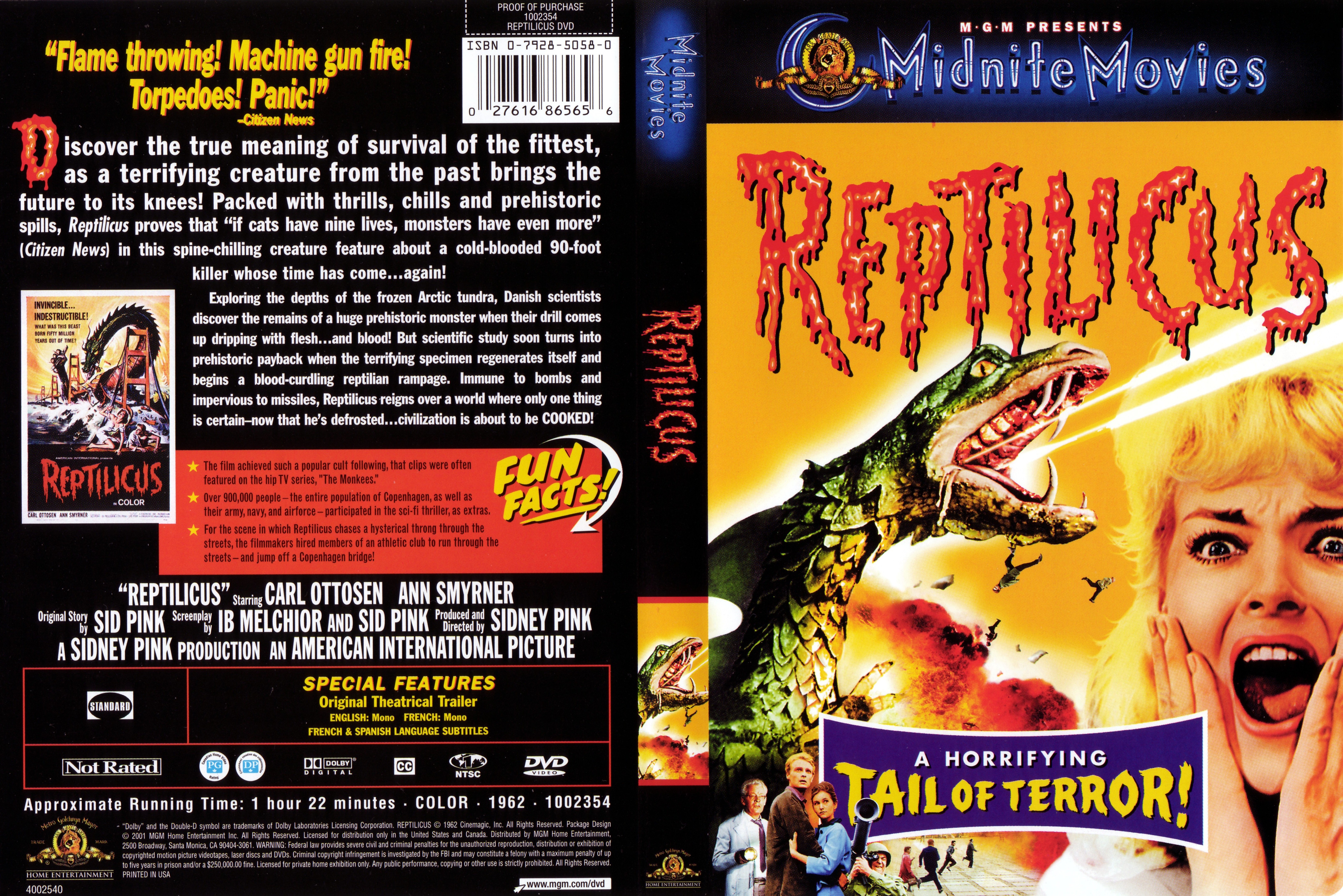 Jaquette DVD Reptilicus Zone 1