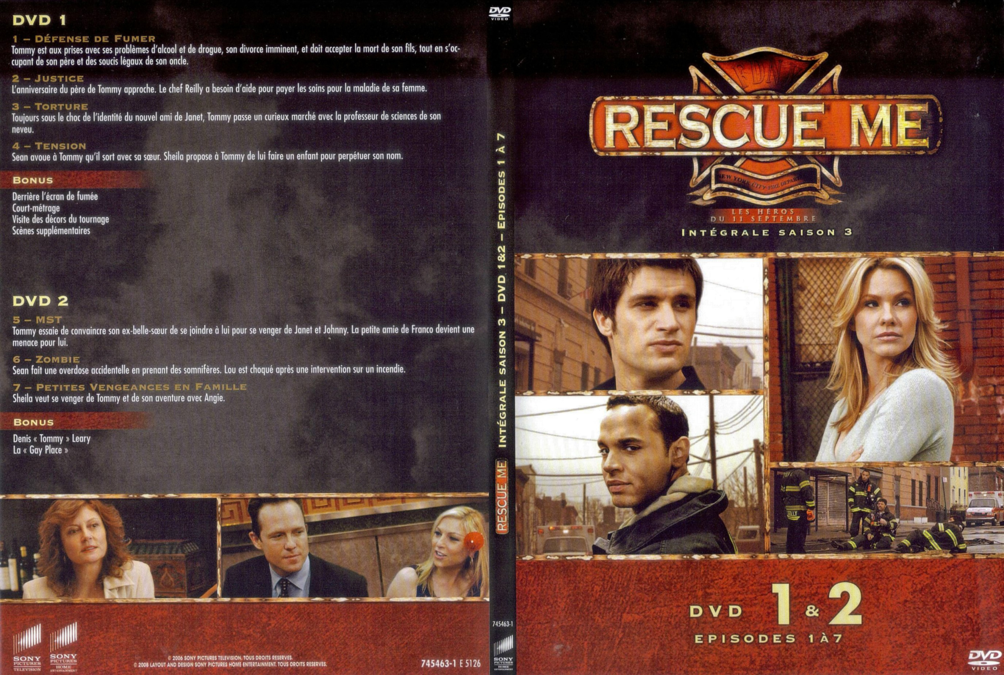 Jaquette DVD Rescue me Saison 3 DVD 1-2