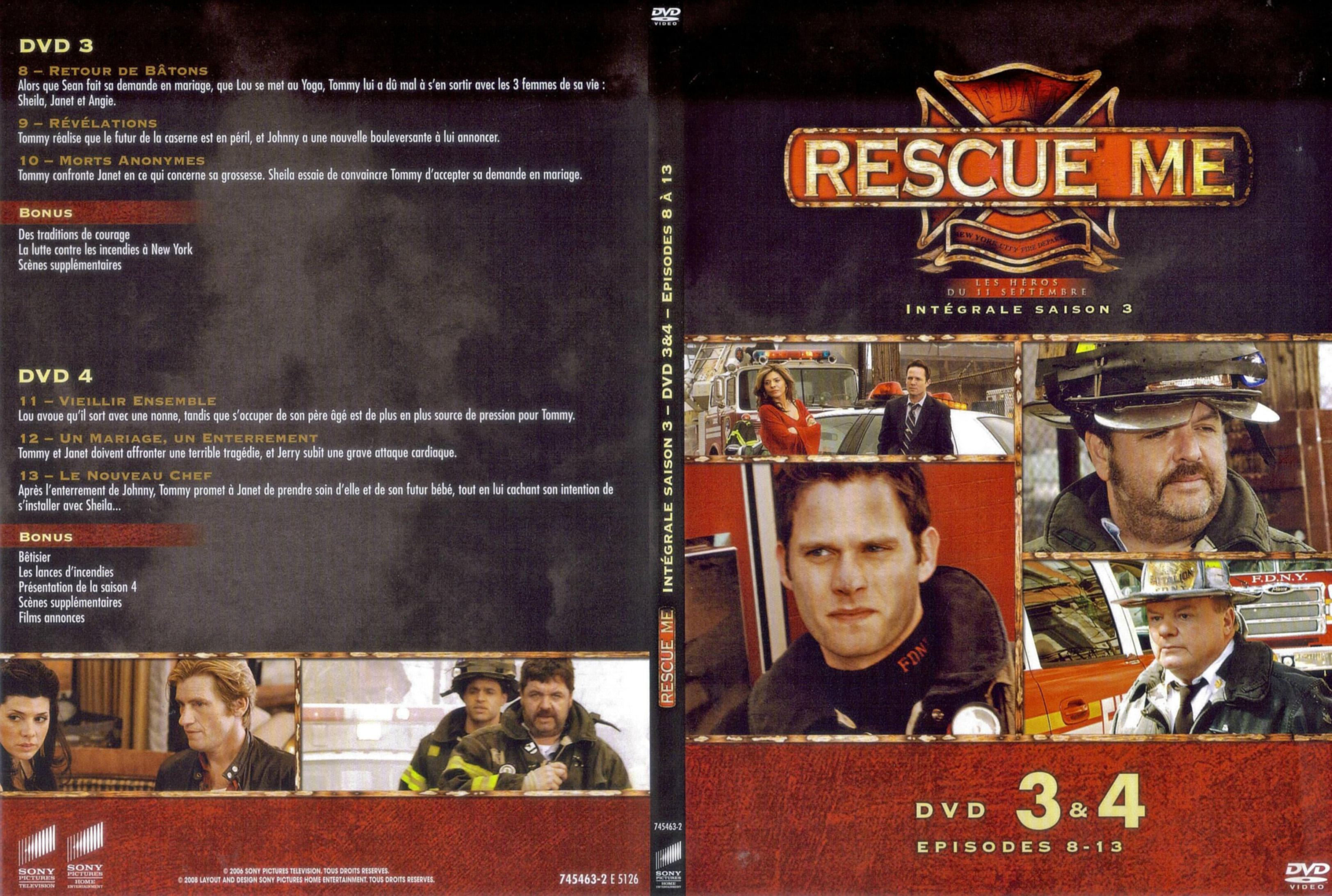 Jaquette DVD Rescue me Saison 3 DVD 3-4