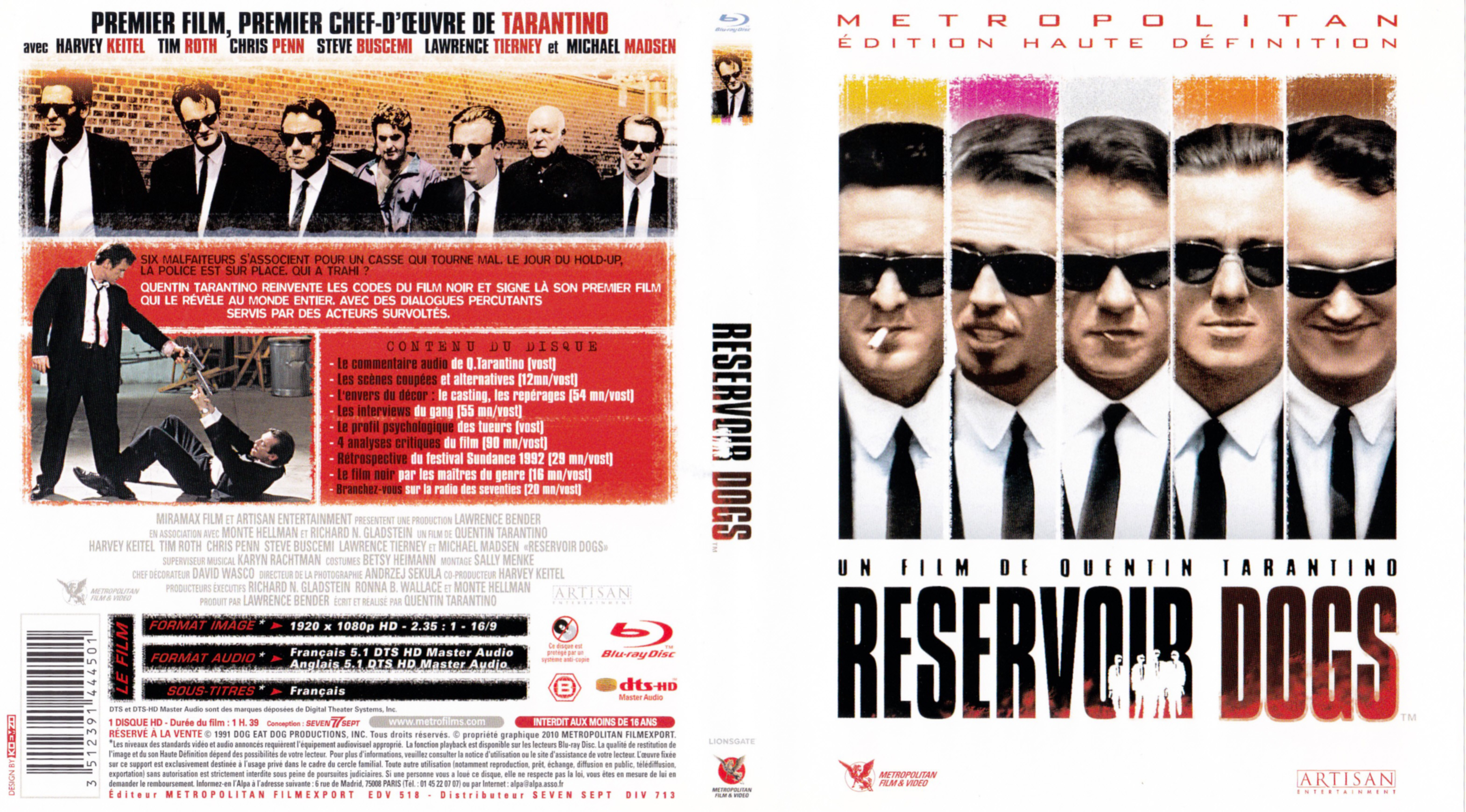 Jaquette DVD Reservoir Dogs (BLU-RAY)
