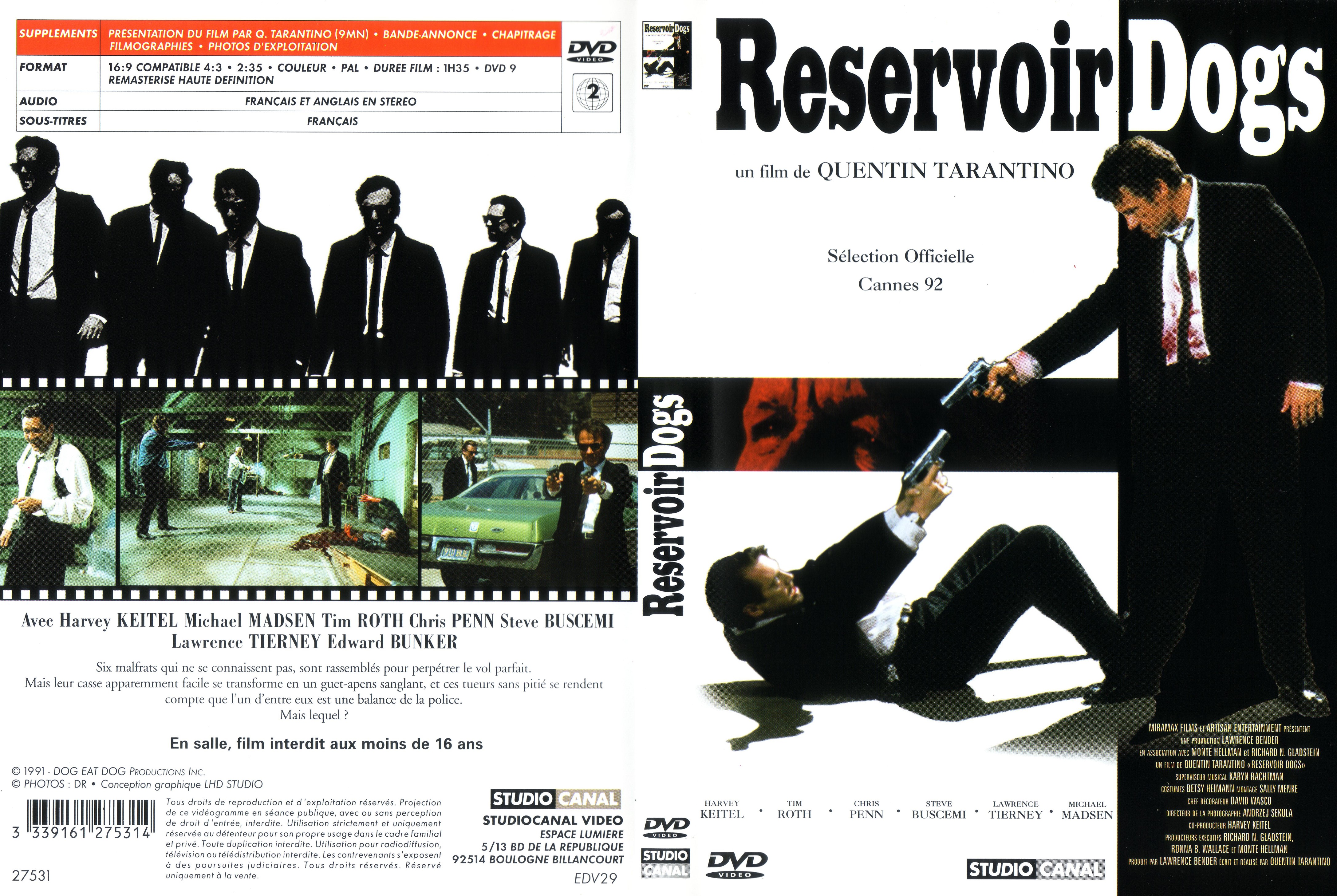 Jaquette DVD Reservoir dogs