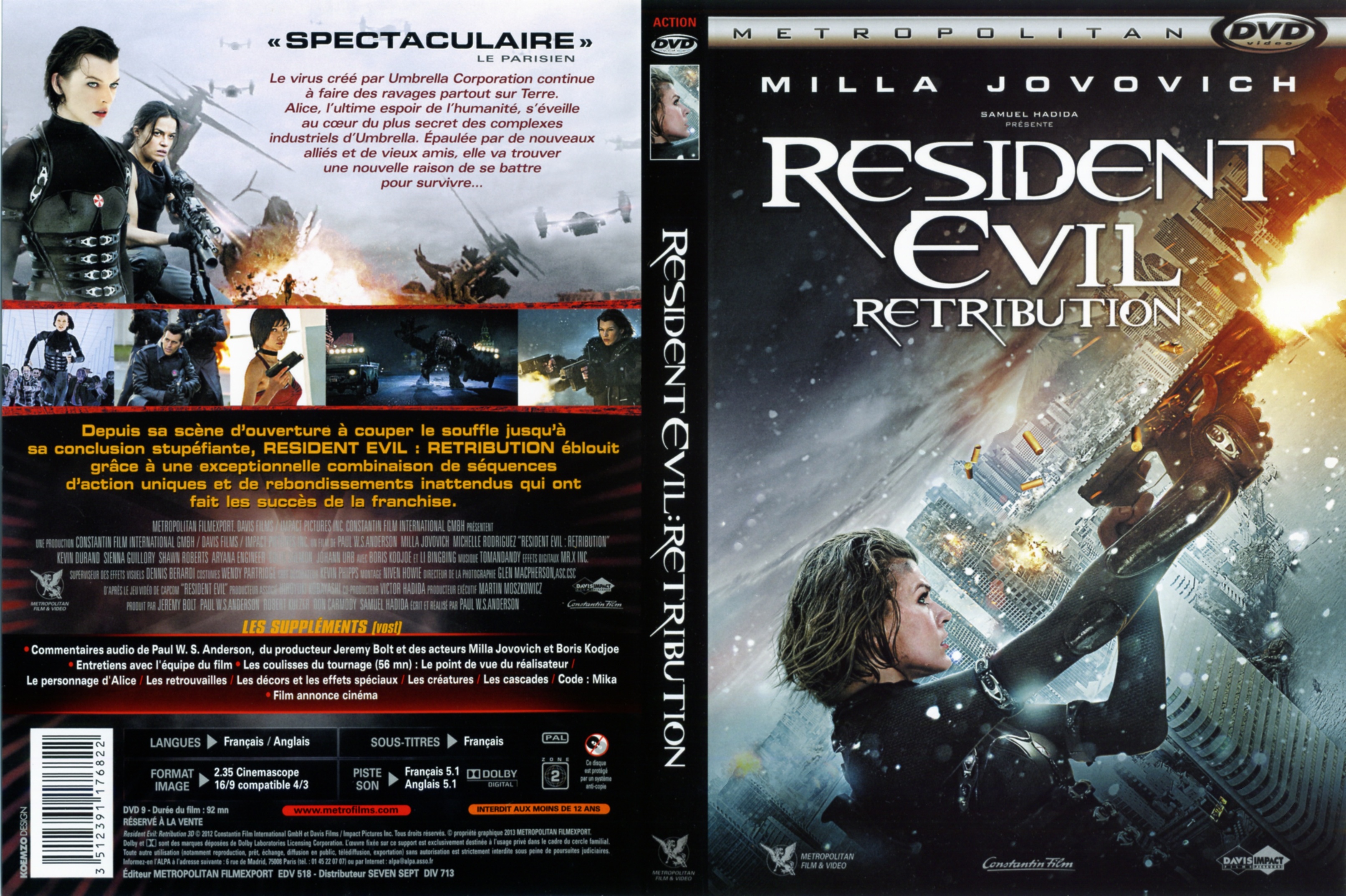 Jaquette DVD Resident Evil: Retribution