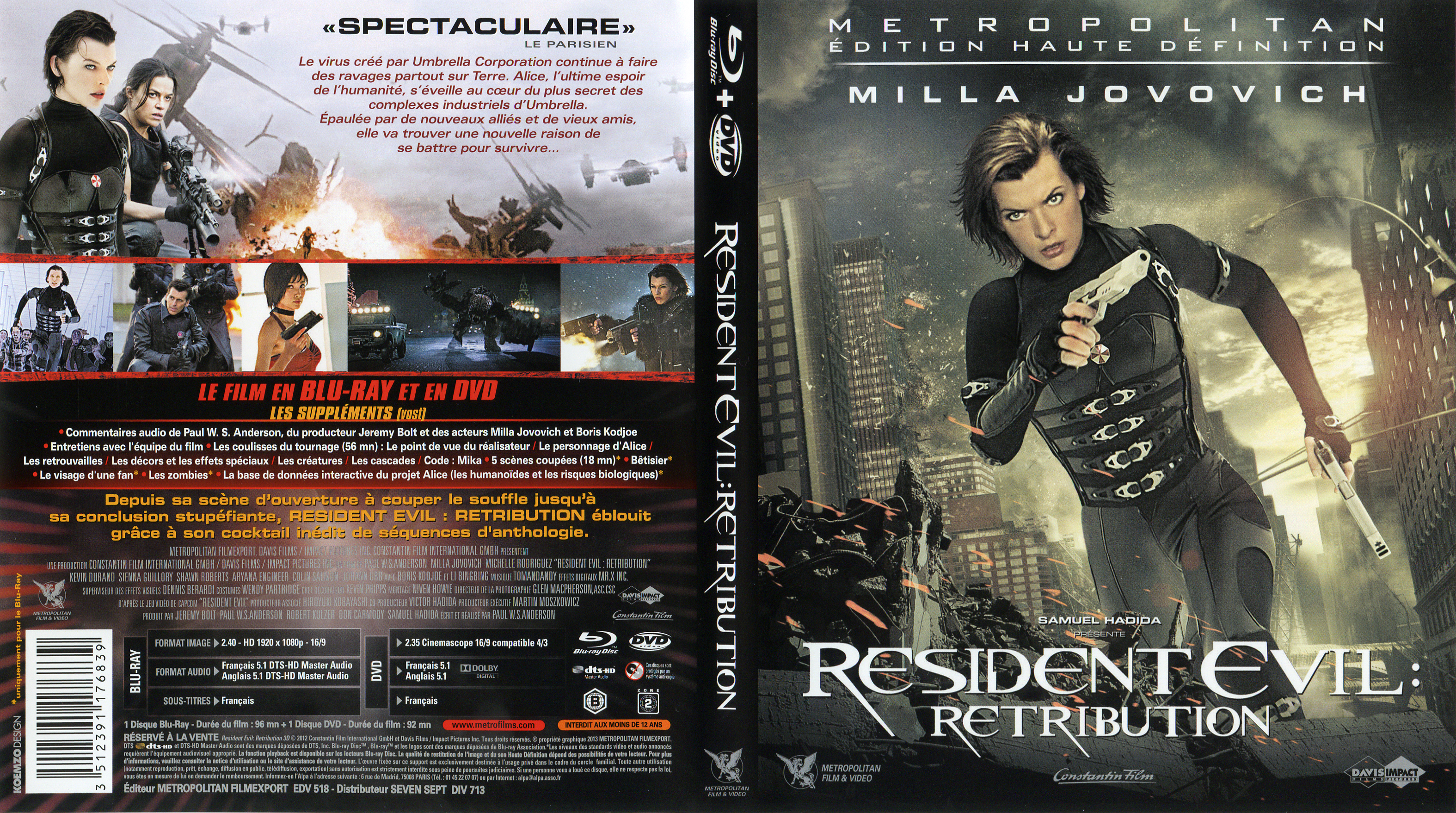 Jaquette DVD Resident Evil: Retribution (BLU-RAY) v2