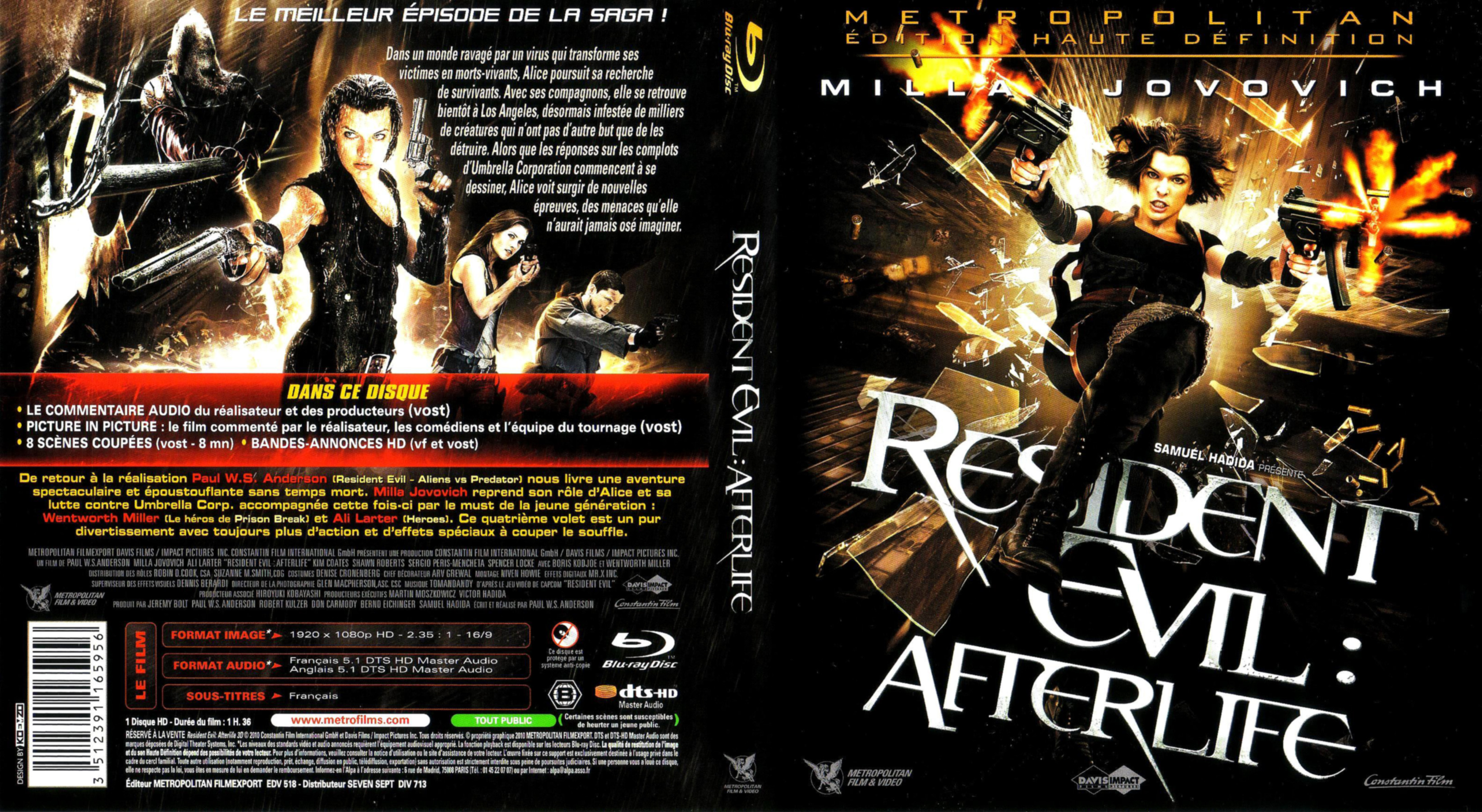 Jaquette DVD Resident Evil Afterlife (BLU-RAY)