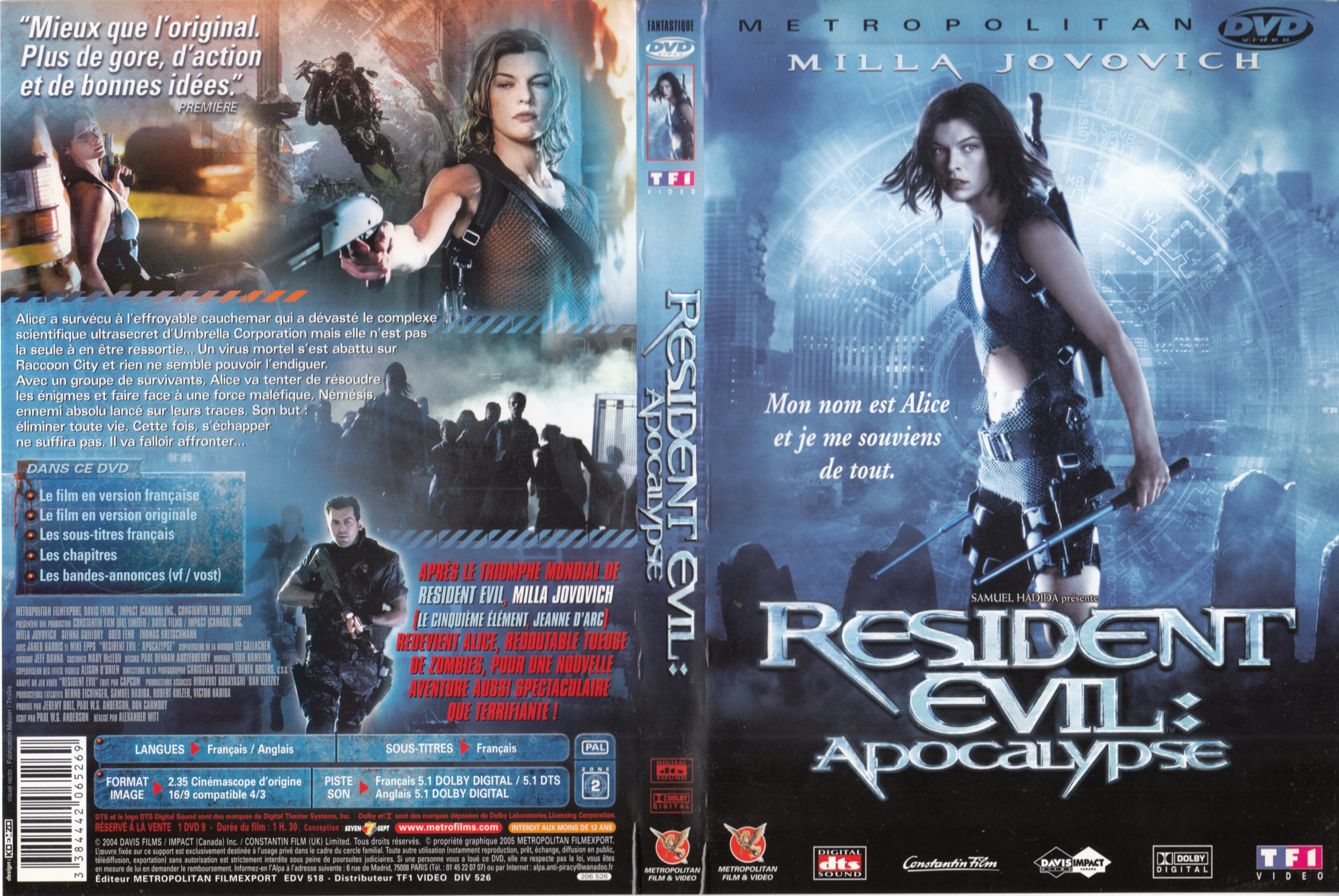 Jaquette DVD Resident Evil Apocalypse
