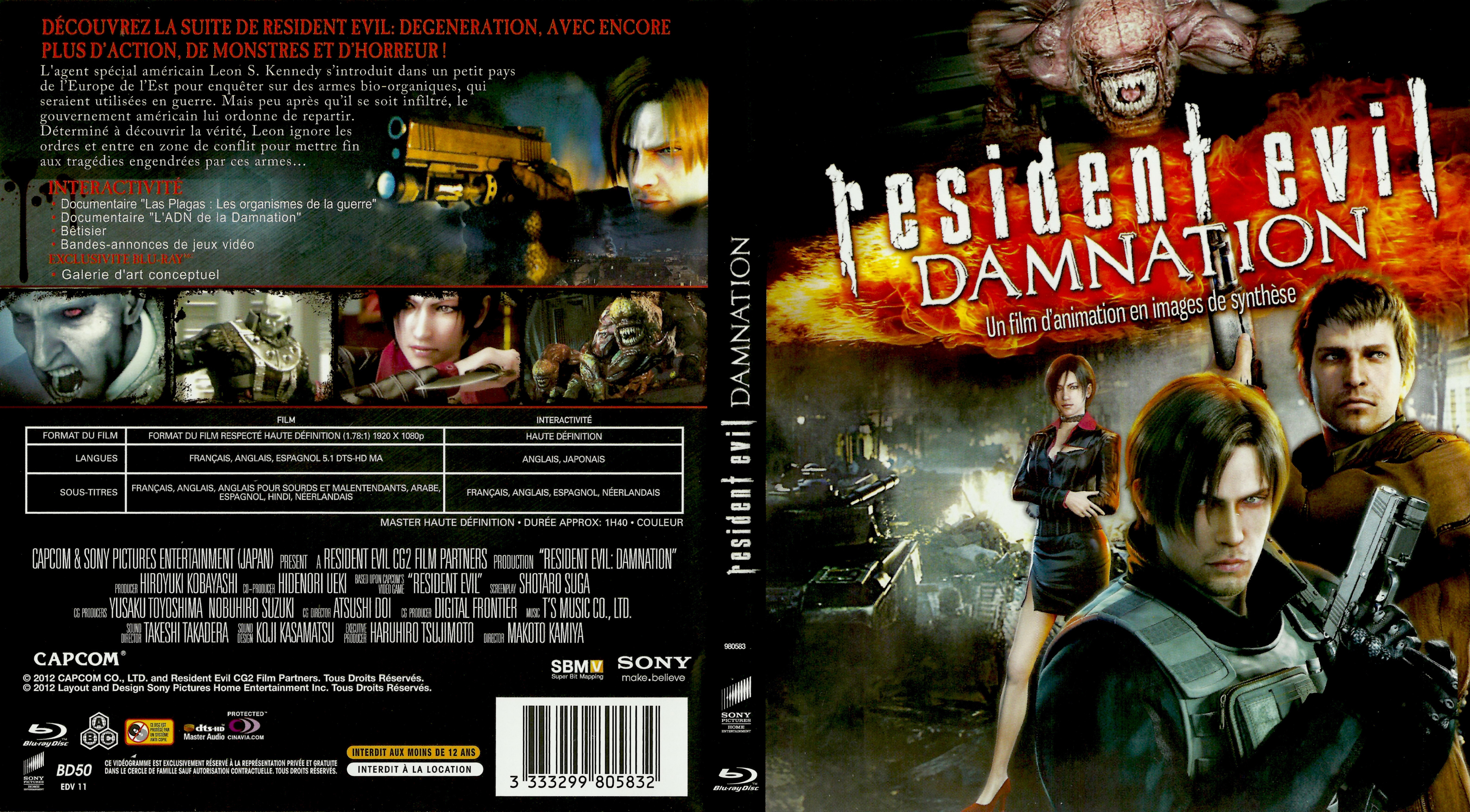 Jaquette DVD Resident Evil Damnation (BLU-RAY)