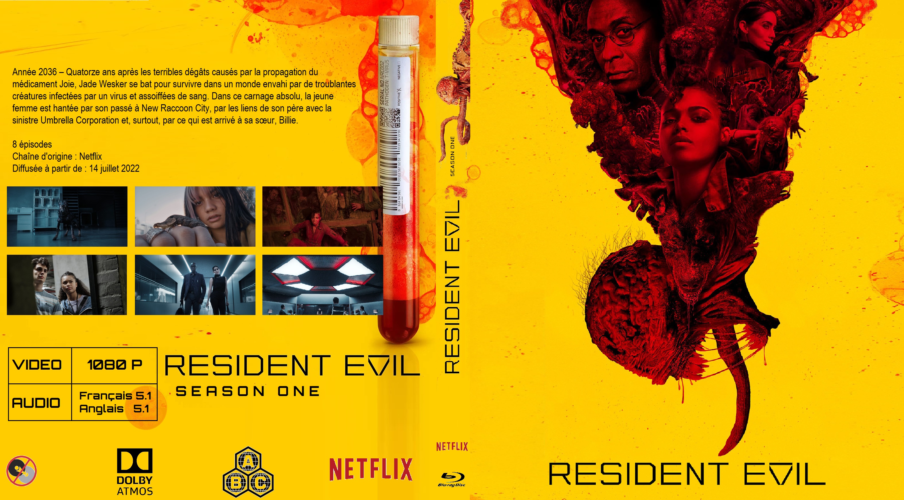 Jaquette DVD Resident Evil Saison 1  BLU RAY custom