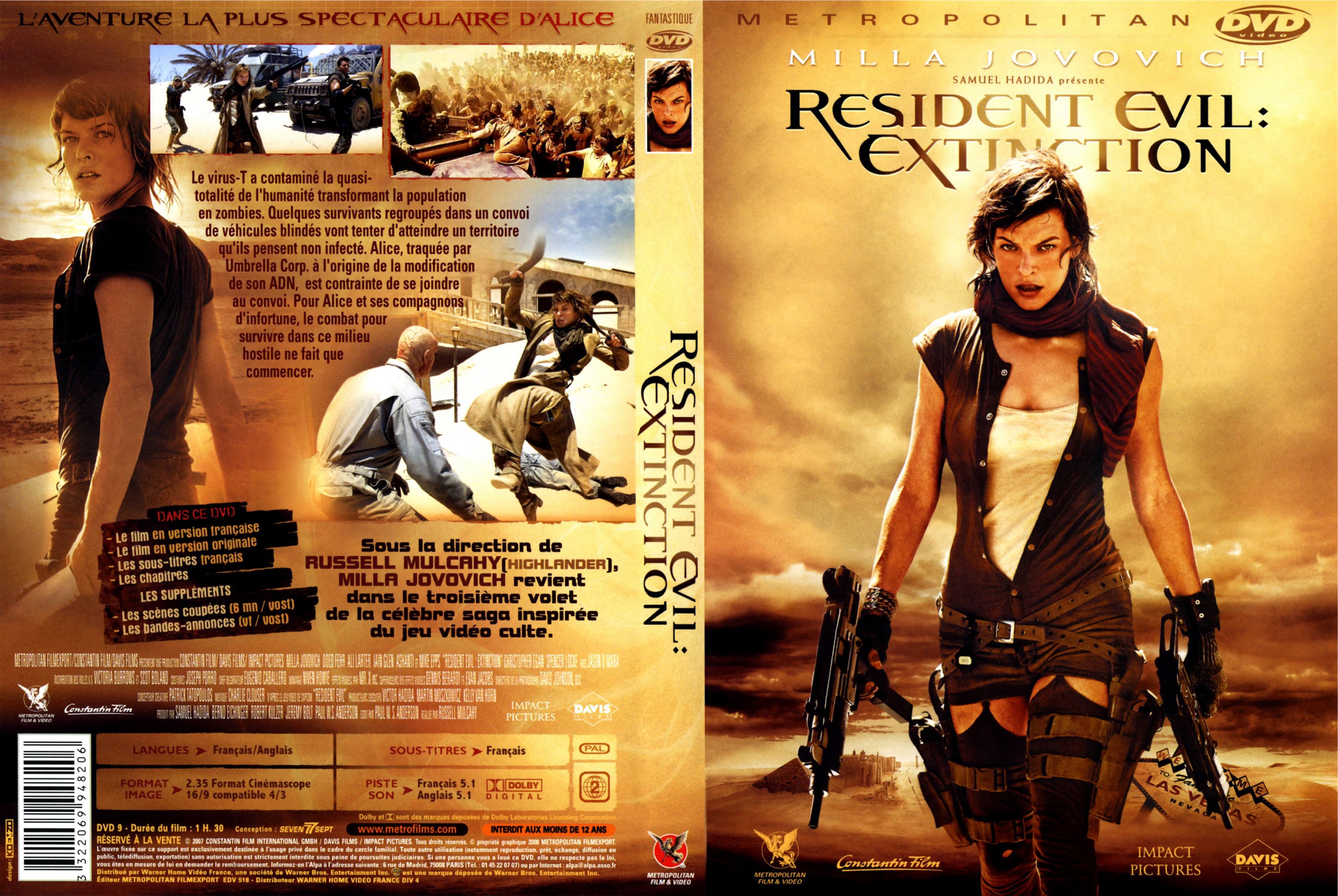 Jaquette DVD Resident evil extinction v2