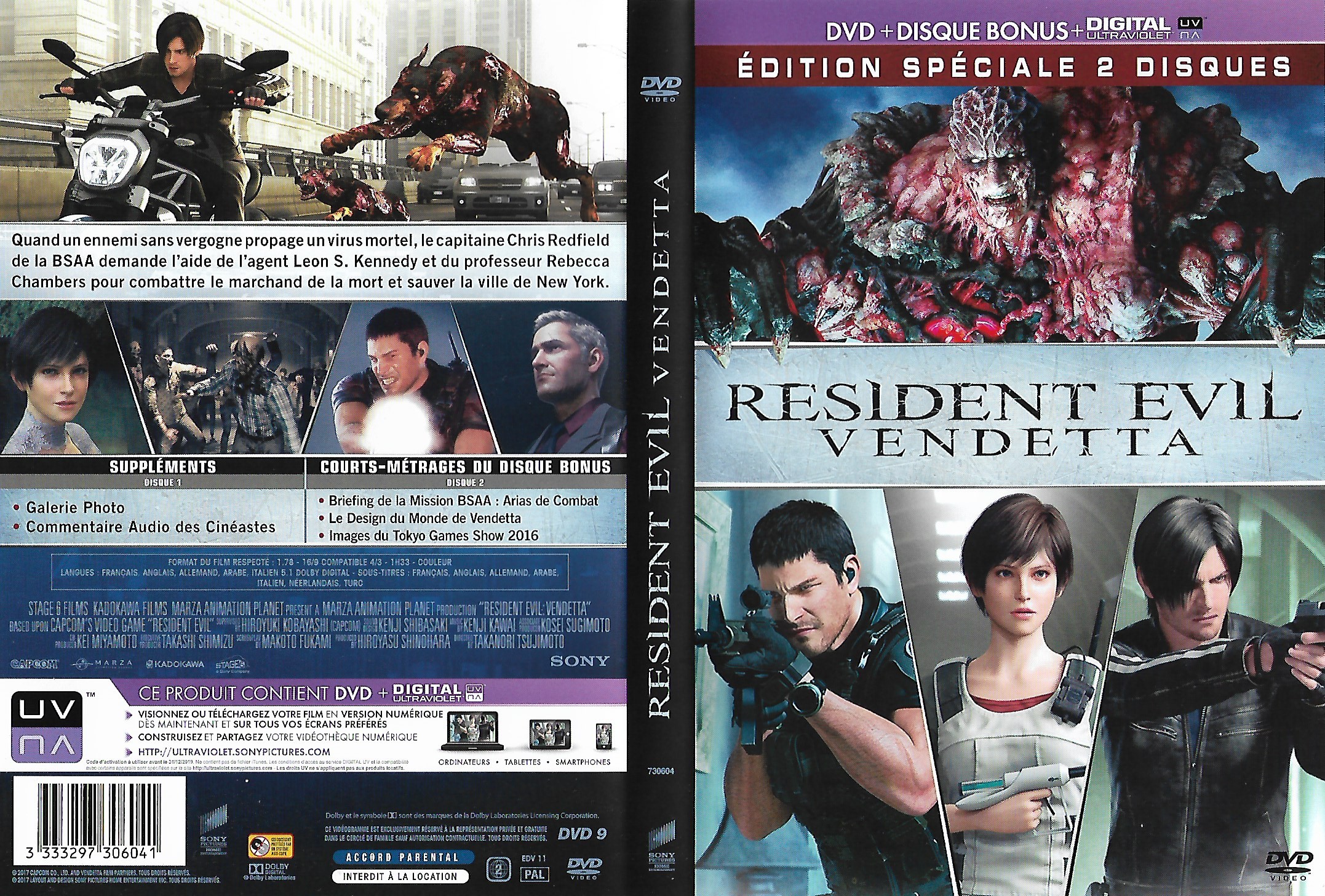 Jaquette DVD Resident evil vendetta