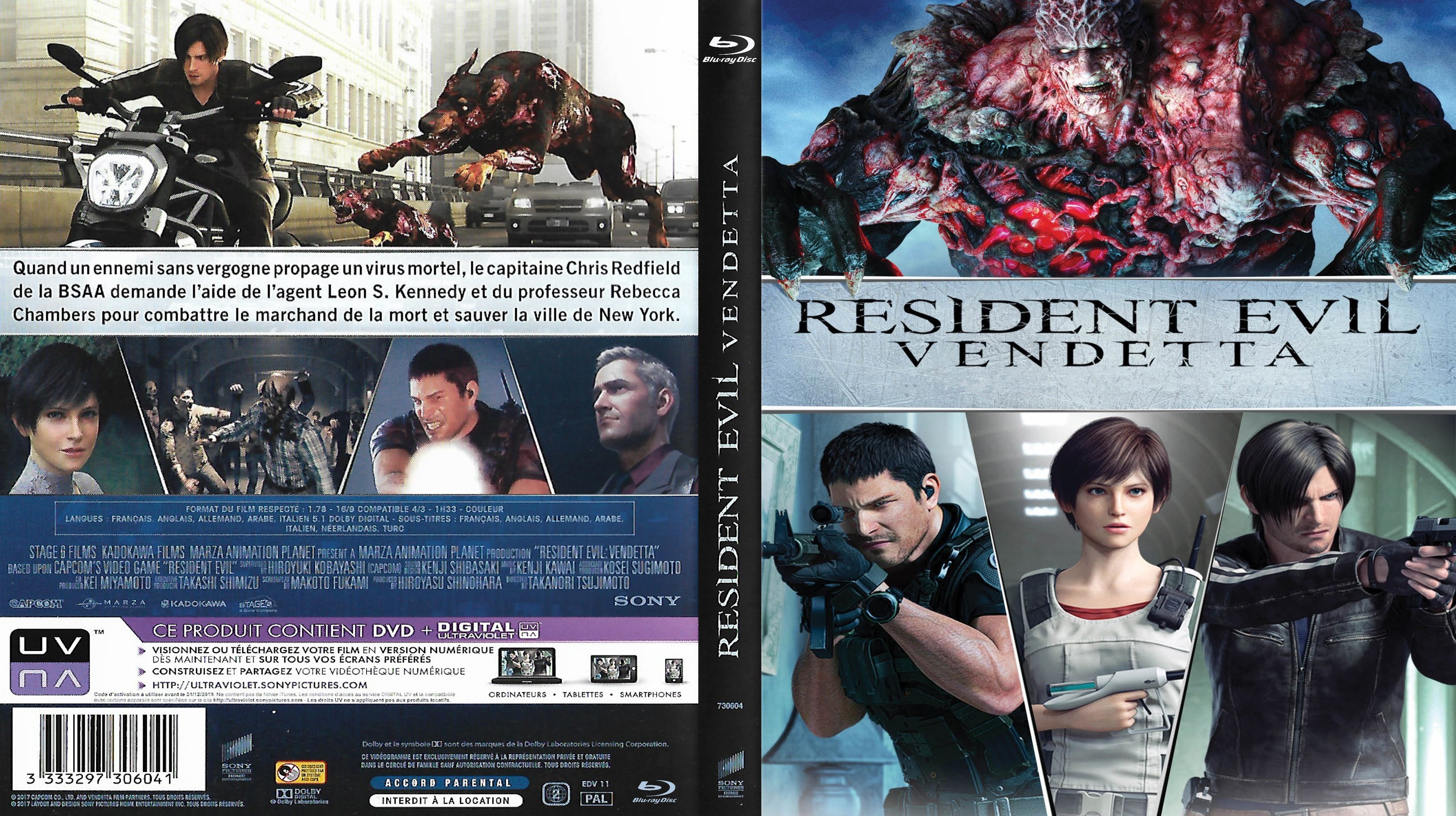 Jaquette DVD Resident evil vendetta (BLU-RAY)