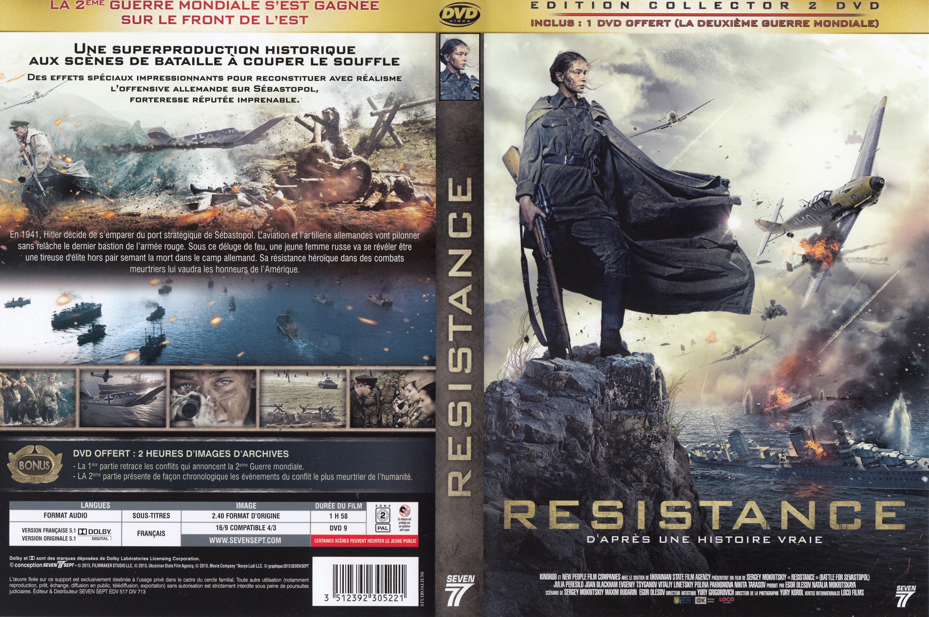 Jaquette DVD Rsistance (2015)