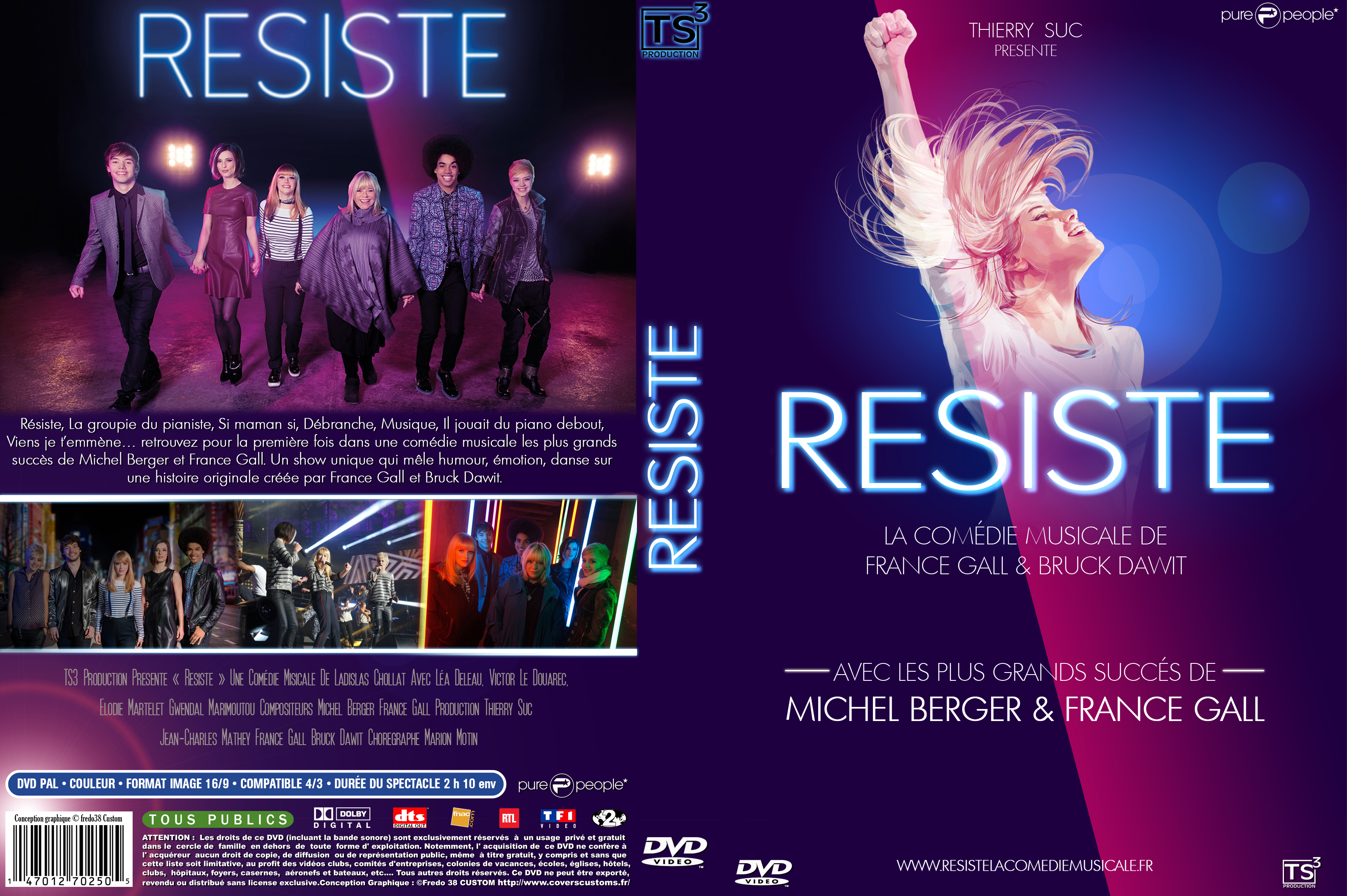 Jaquette DVD Resiste la comedie musicale custom