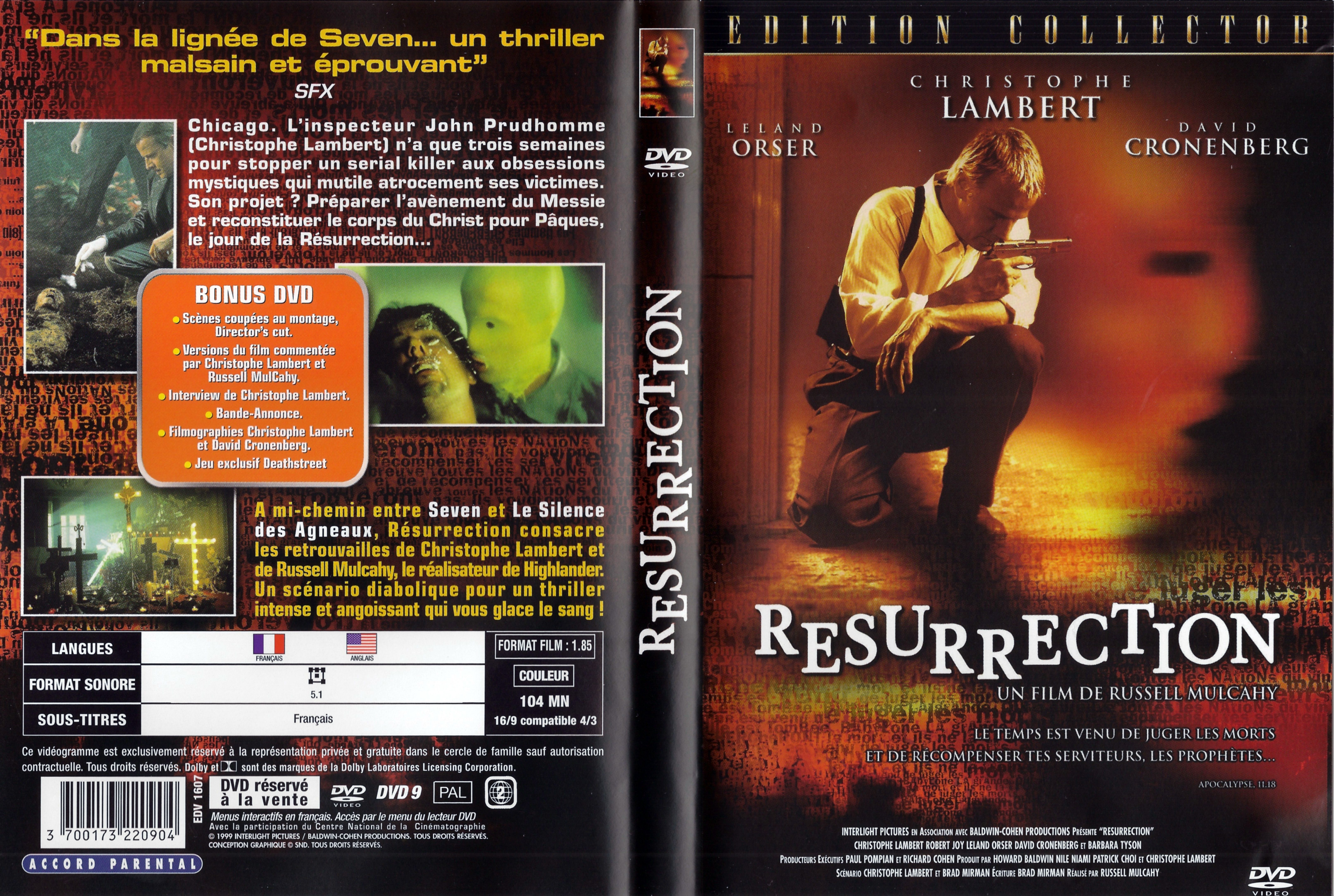 Jaquette DVD Resurrection v2