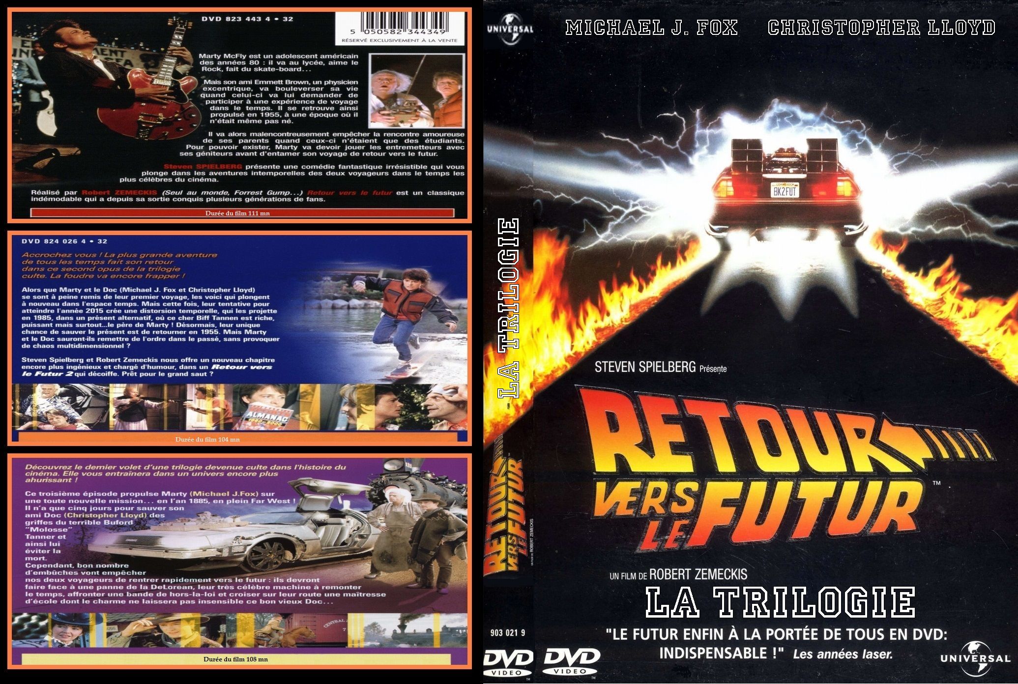 Jaquette DVD Retour Vers Le Futur Trilogie Custom   