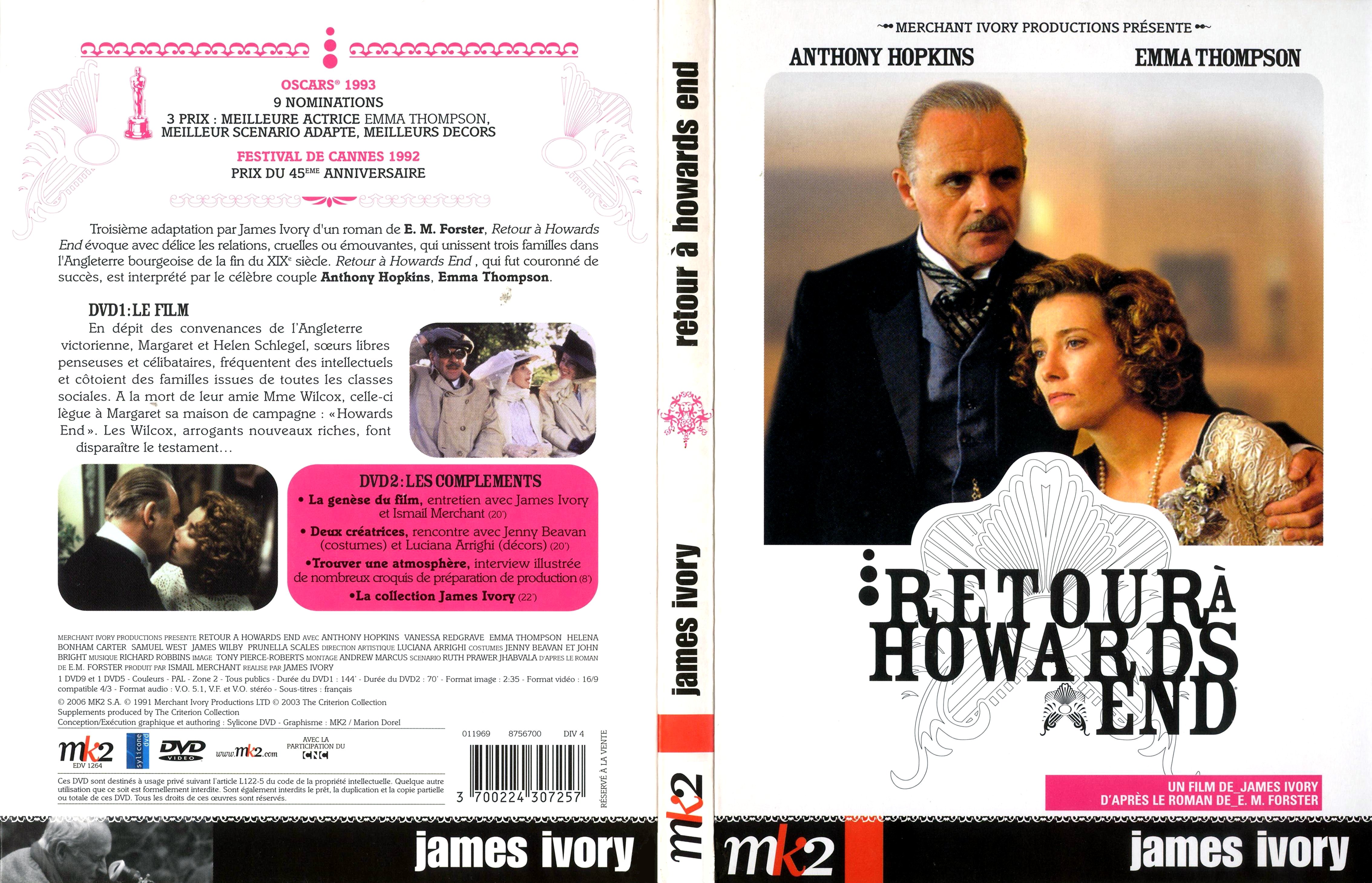 Jaquette DVD Retour a Howards end