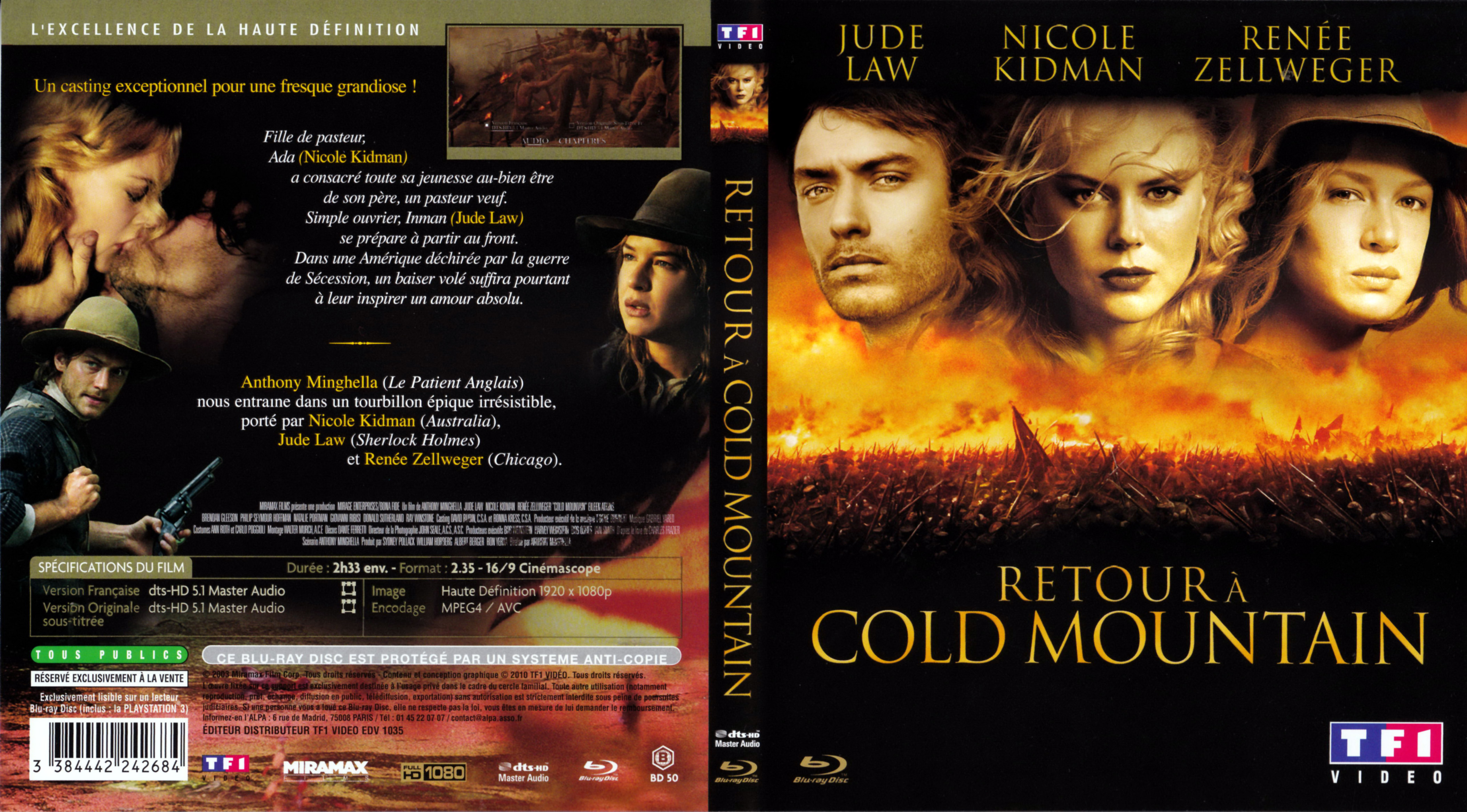 Jaquette DVD Retour  cold mountain (BLU-RAY)