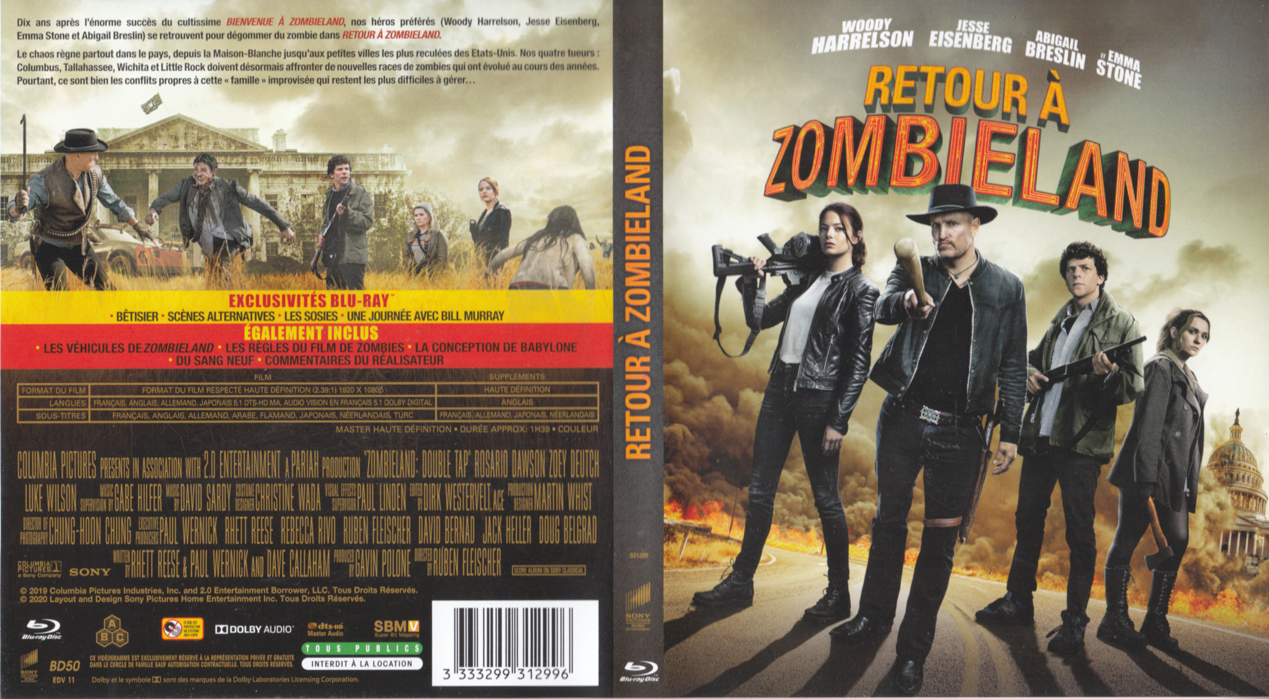 Jaquette DVD Retour a zombieland (BLU-RAY)