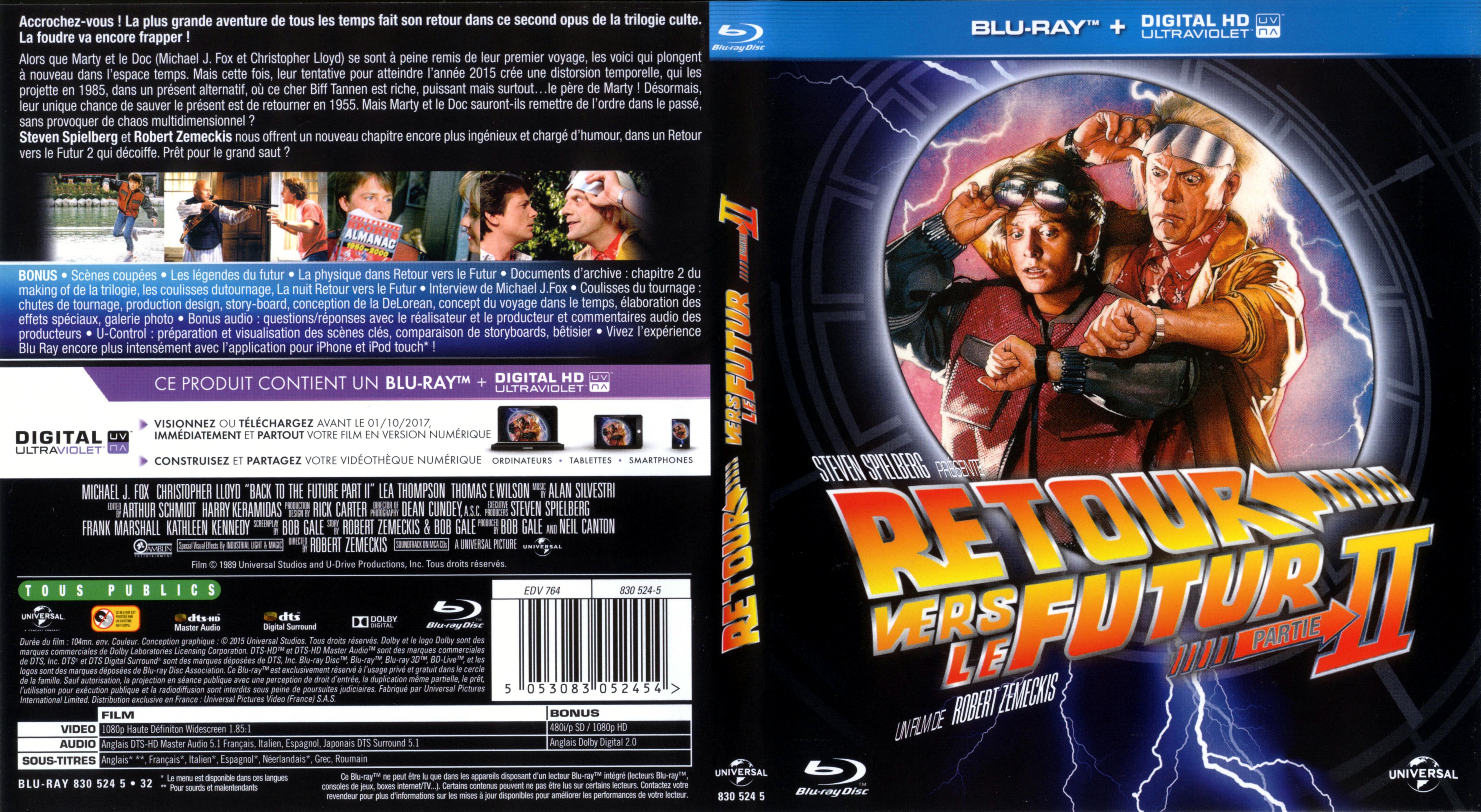 Jaquette DVD Retour vers le futur 2 (BLU-RAY)