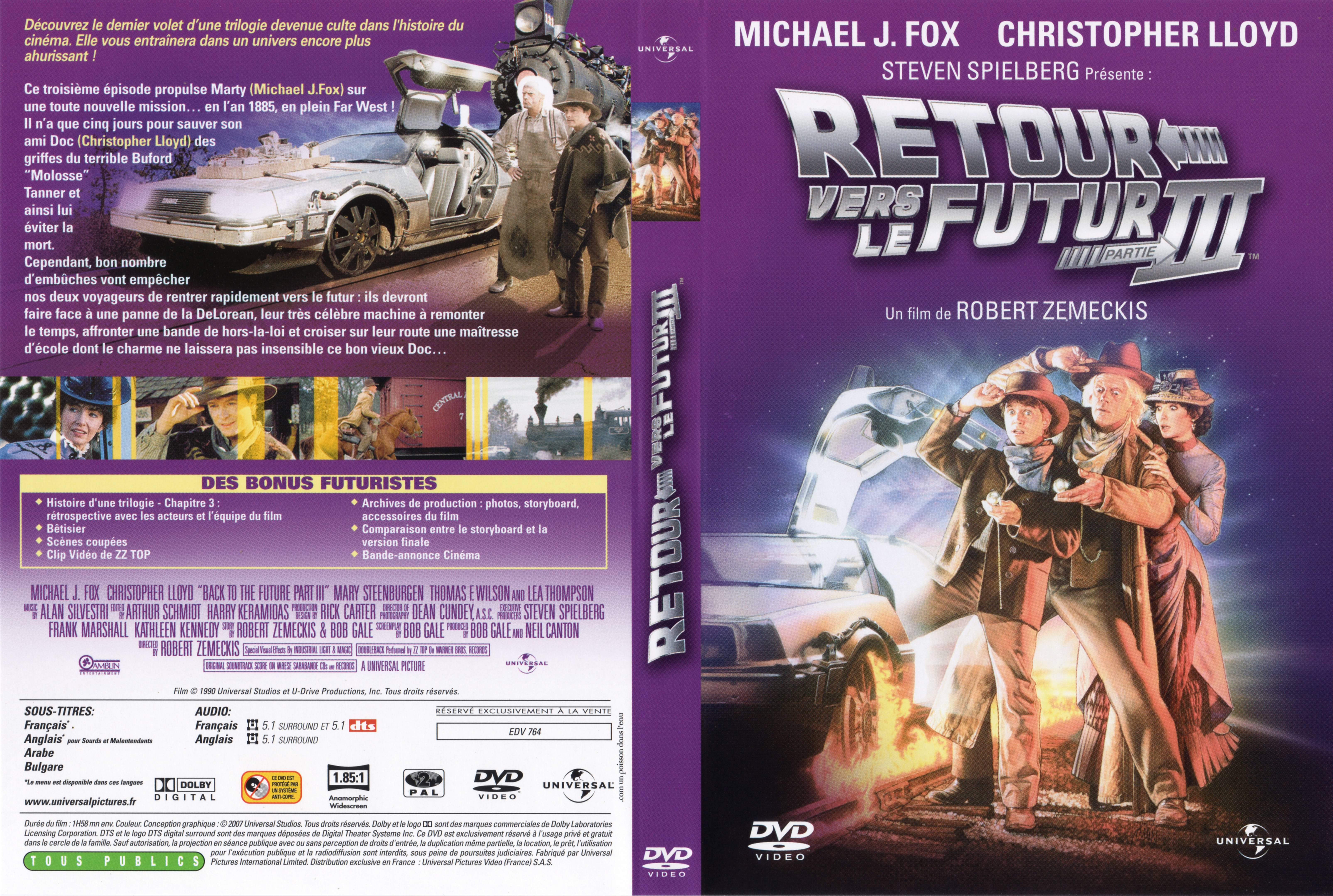 Jaquette DVD Retour vers le futur 3