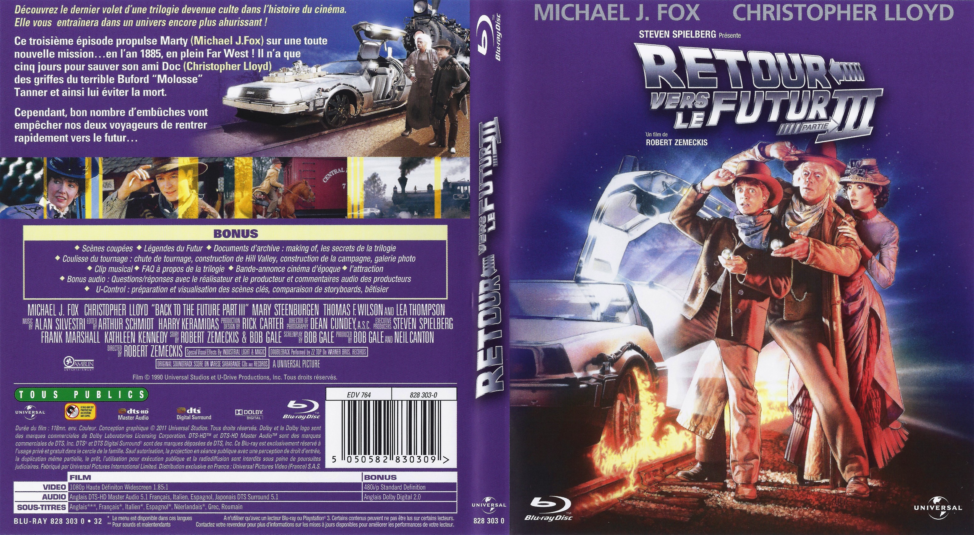 Jaquette DVD Retour vers le futur 3 (BLU-RAY)