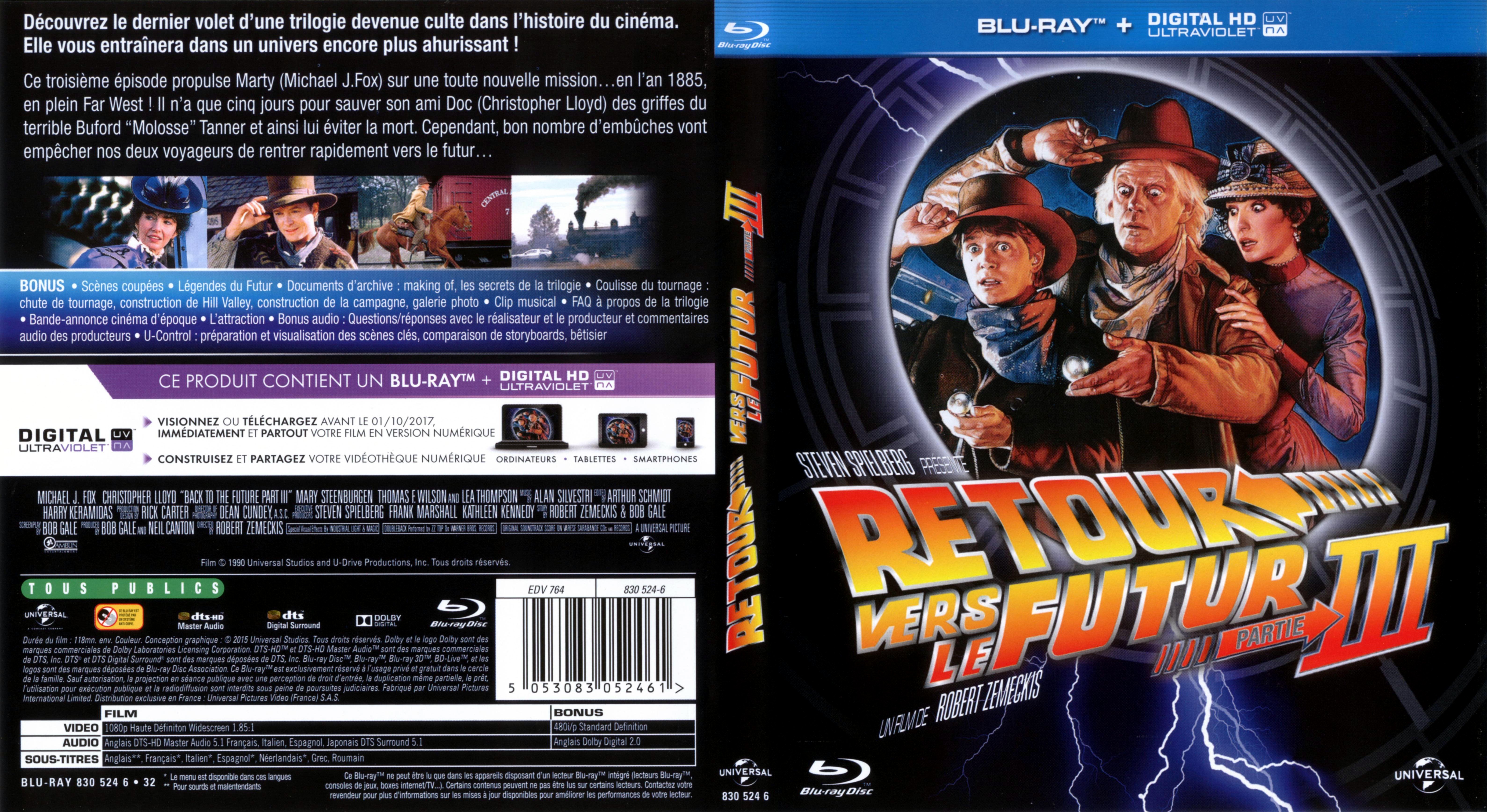 Jaquette DVD Retour vers le futur 3 (BLU-RAY) v3
