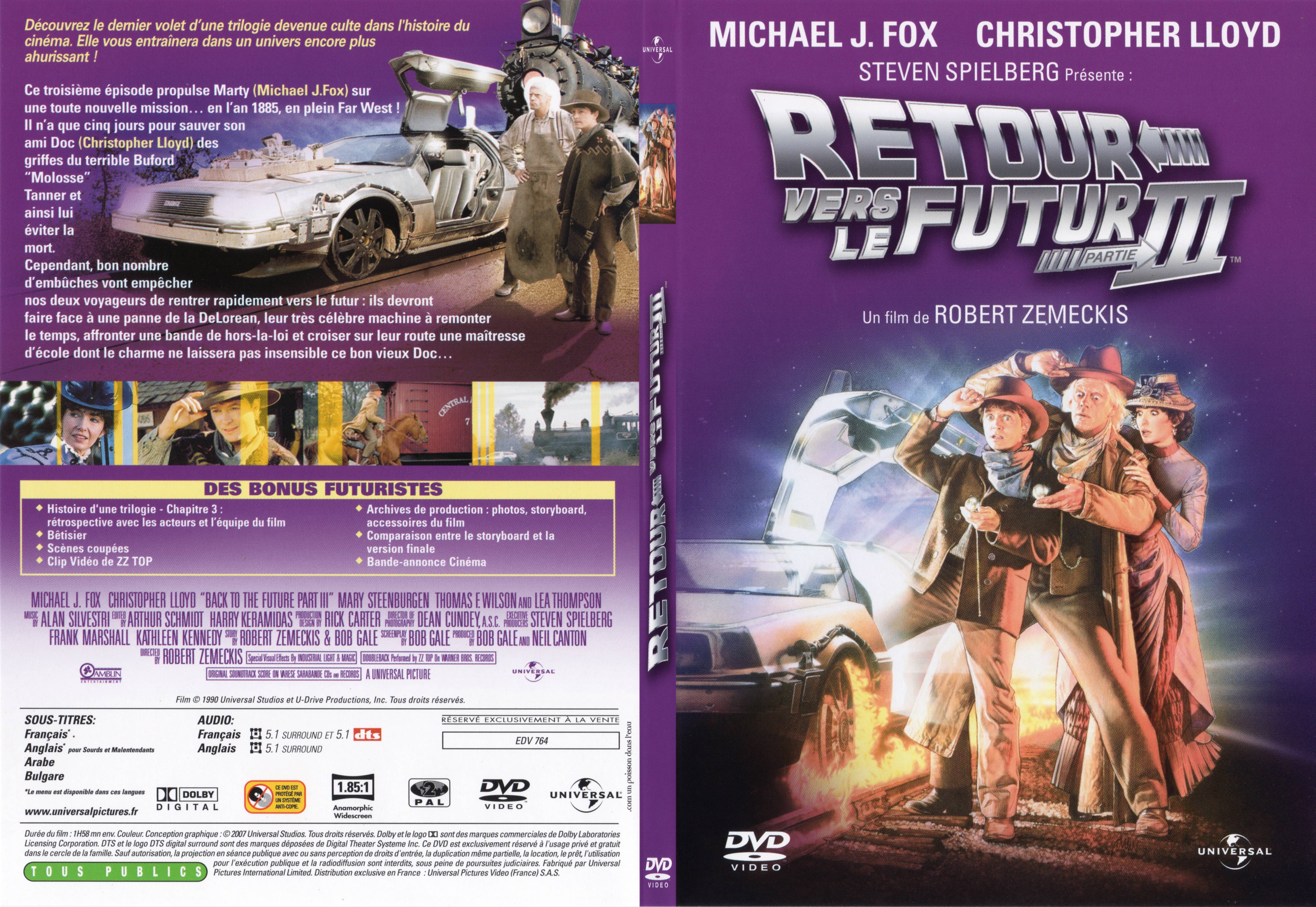 Jaquette DVD Retour vers le futur 3- SLIM