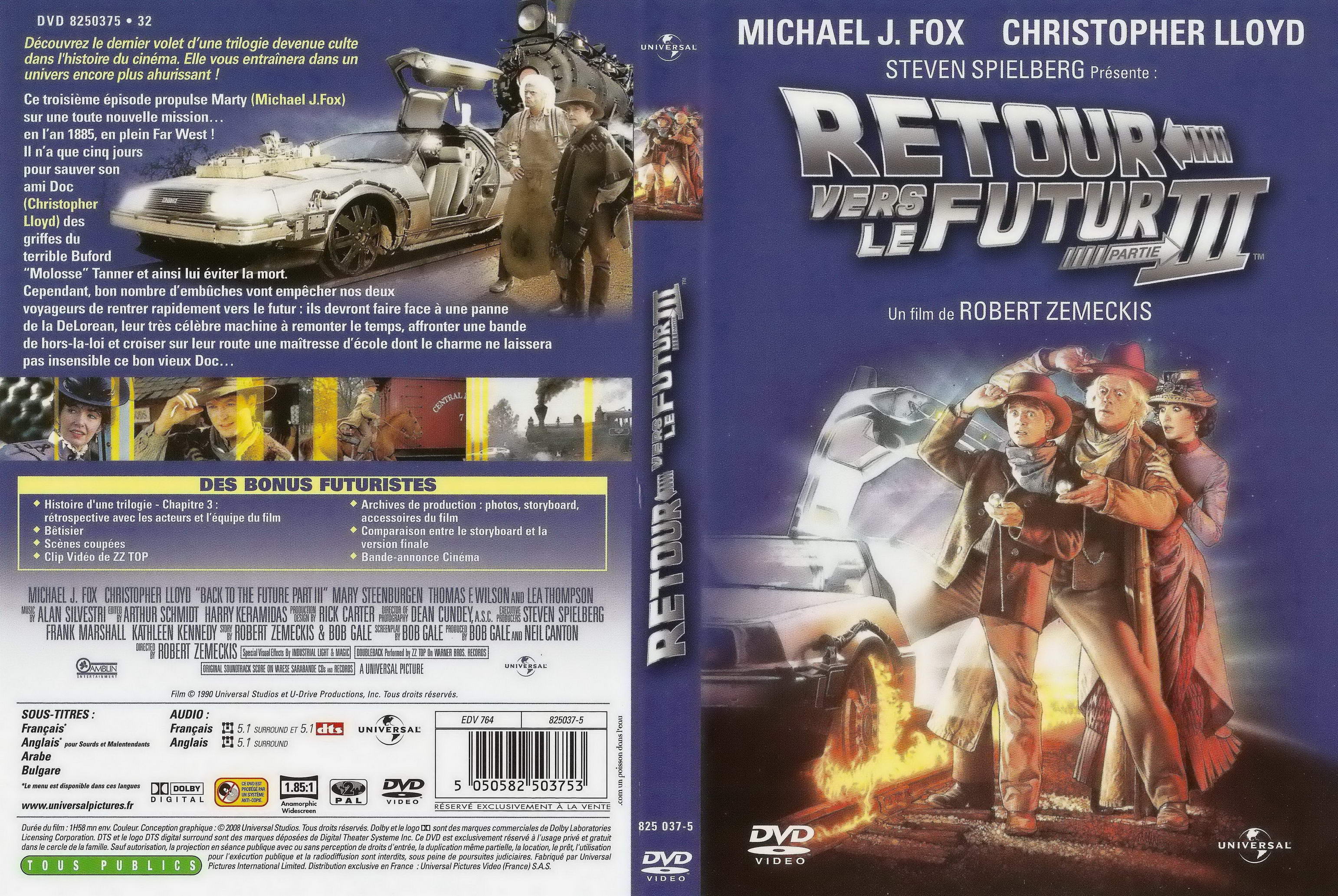 Jaquette DVD Retour vers le futur 3 v3