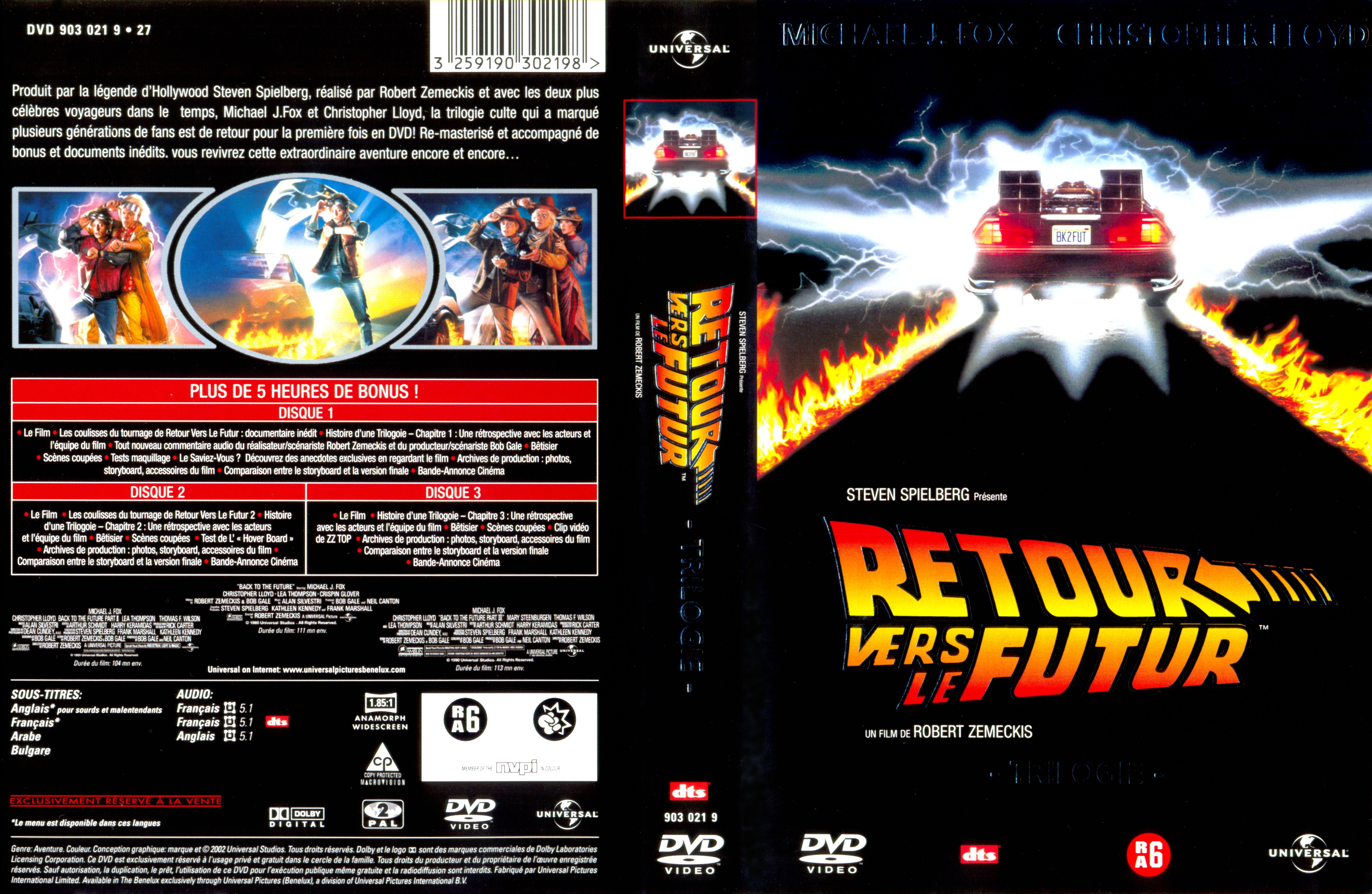 Jaquette DVD Retour vers le futur COFFRET