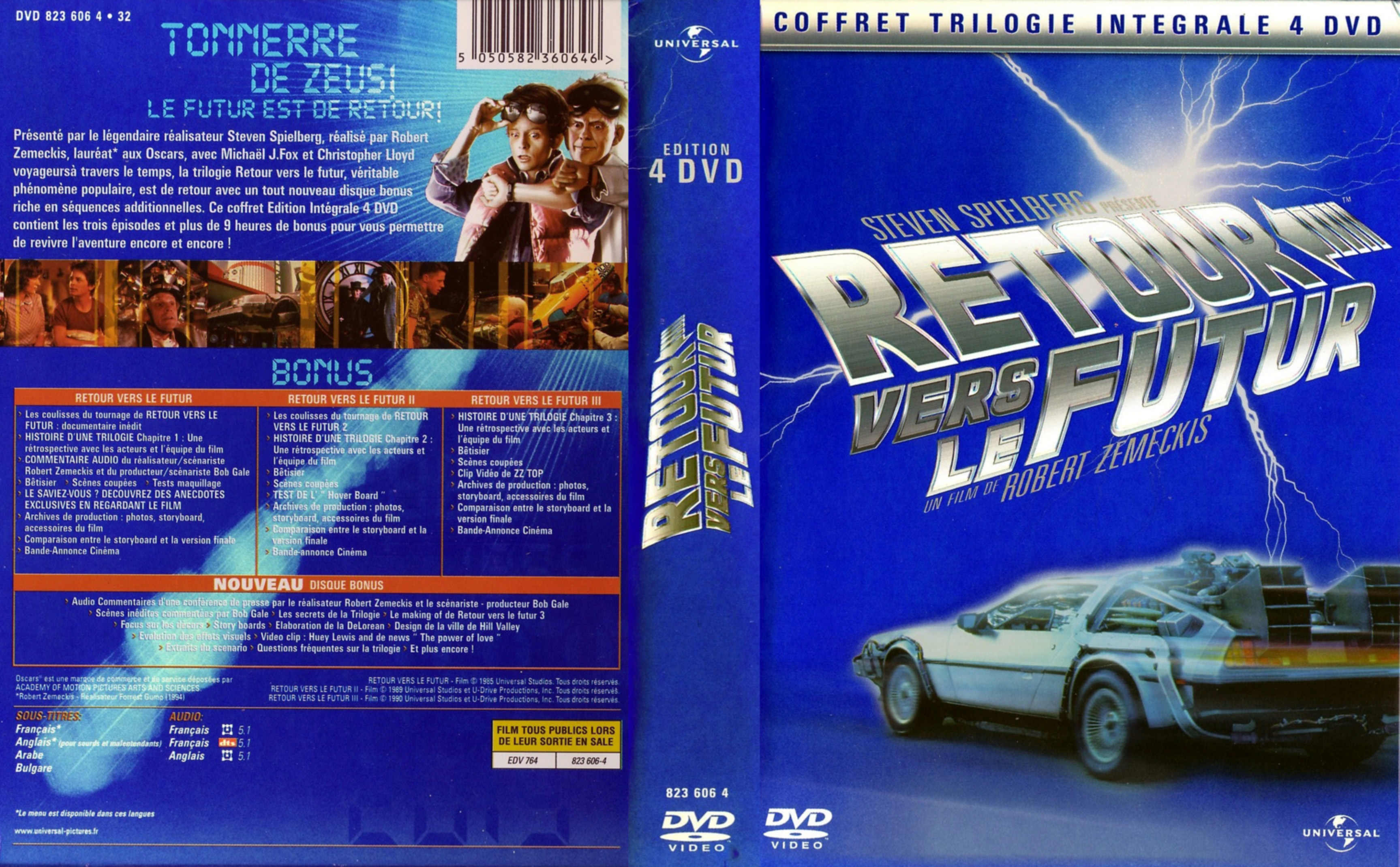 Jaquette DVD Retour vers le futur COFFRET v2