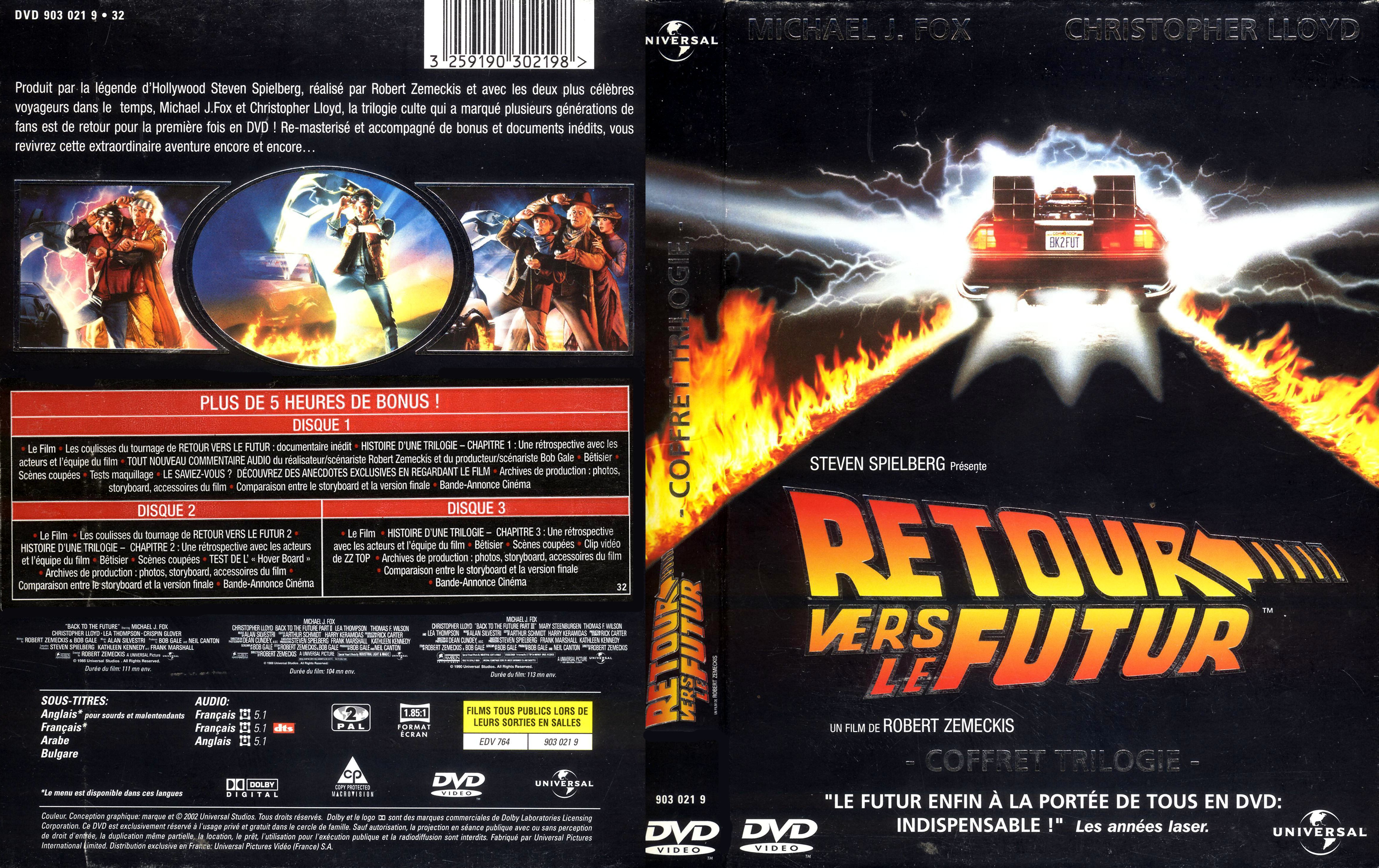 Jaquette DVD Retour vers le futur COFFRET v3