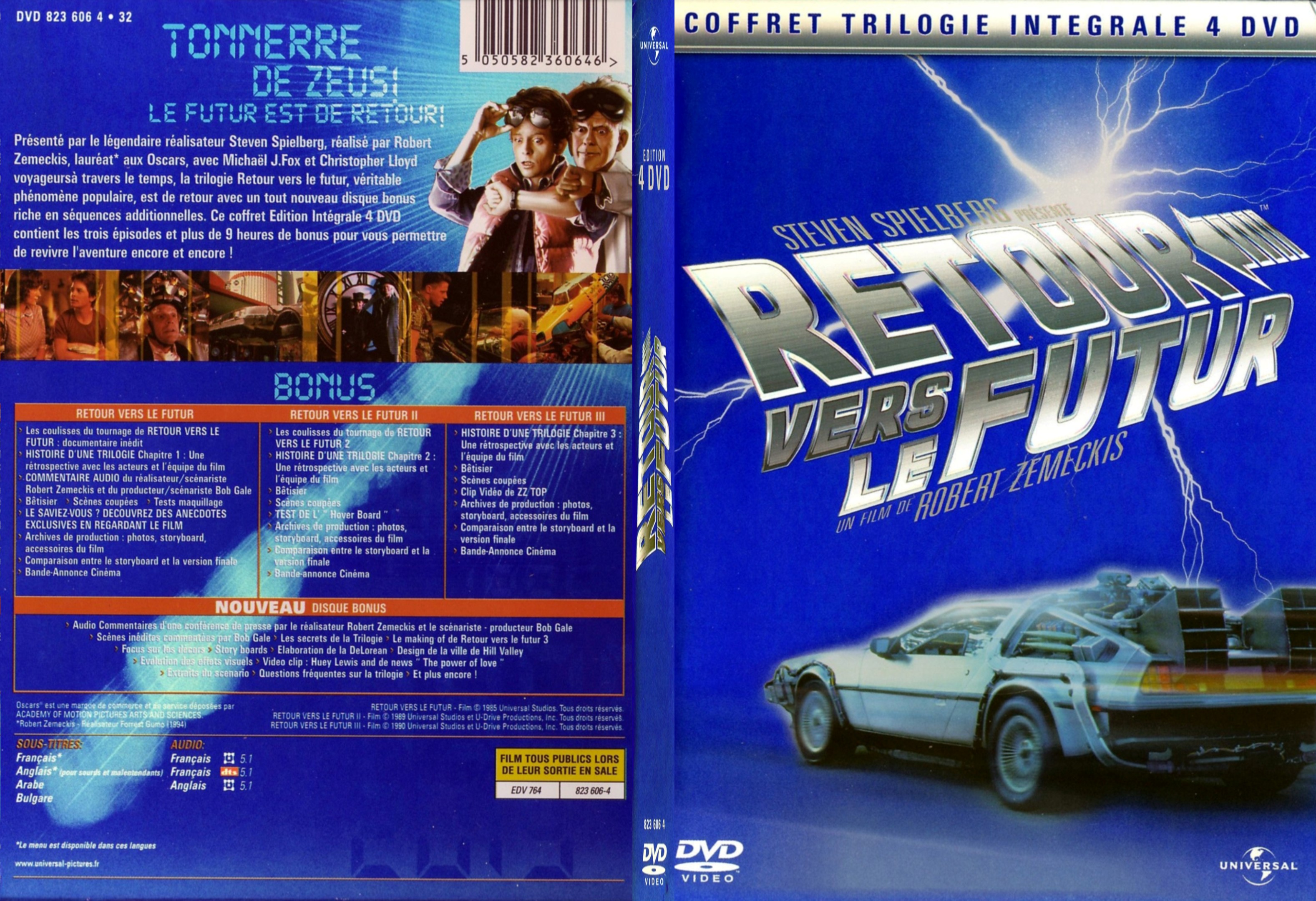 Jaquette DVD Retour vers le futur (la trilogie) - SLIM